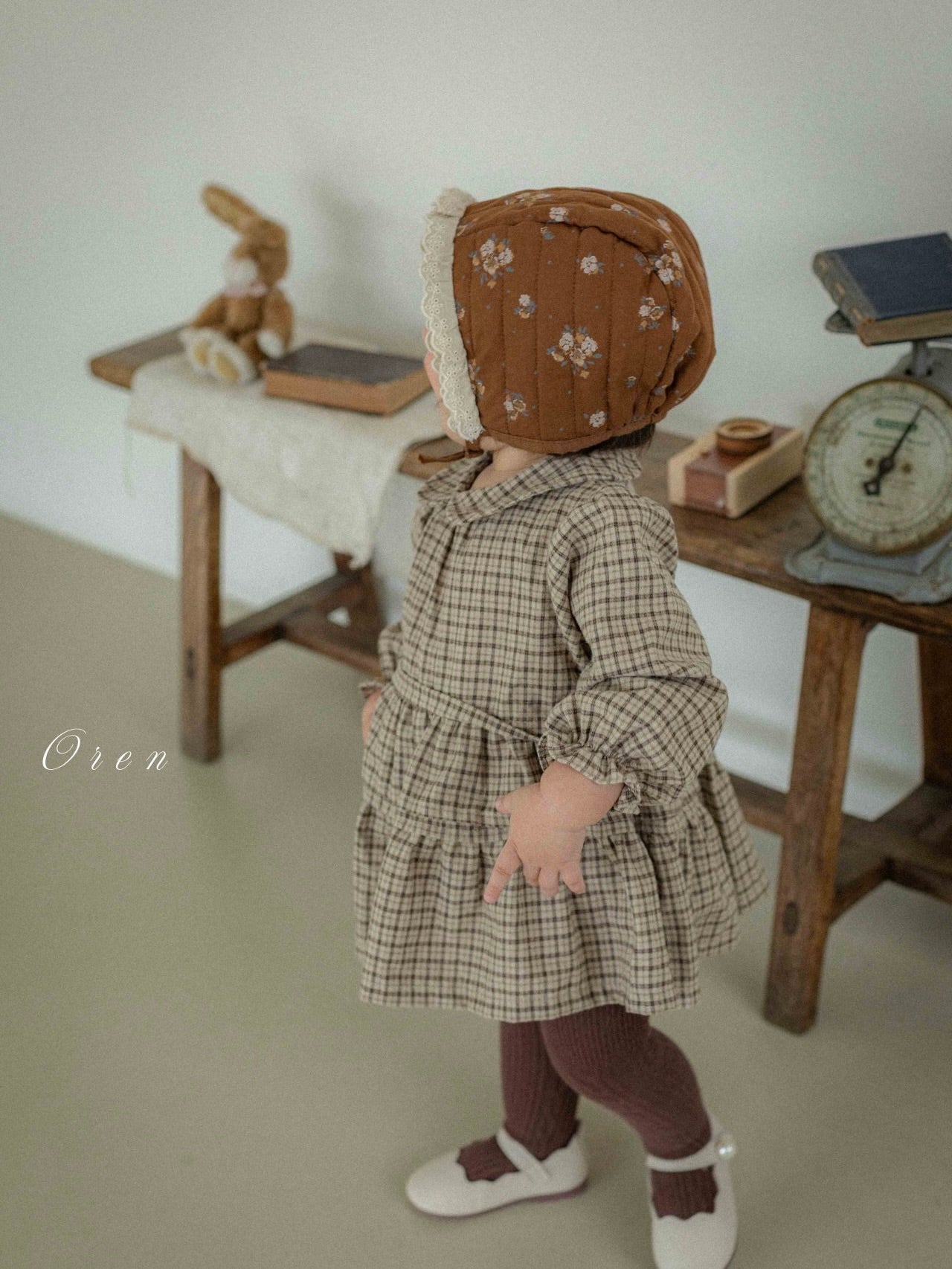 Brioche check rompers (unisex)