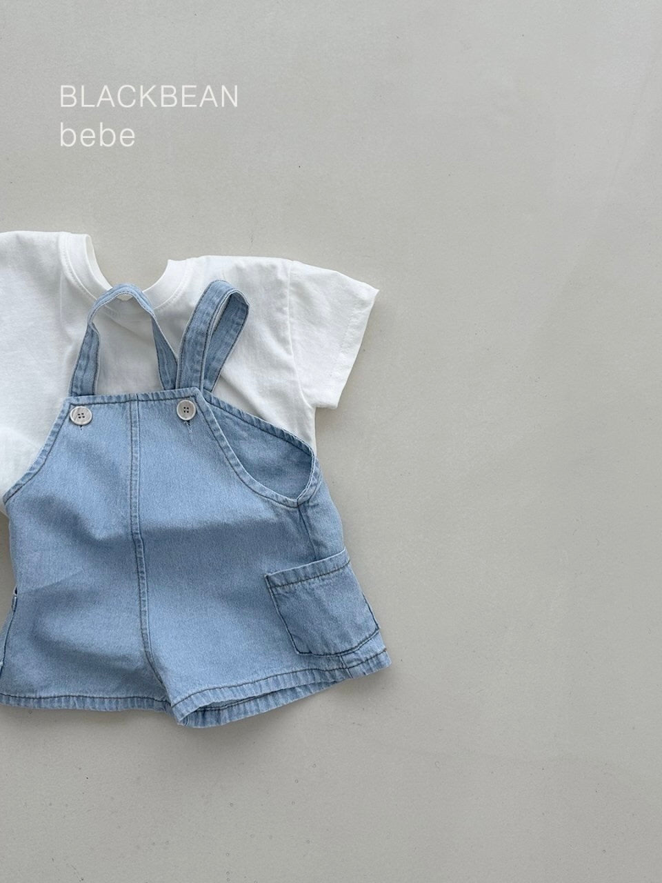 Pocket denim overall set