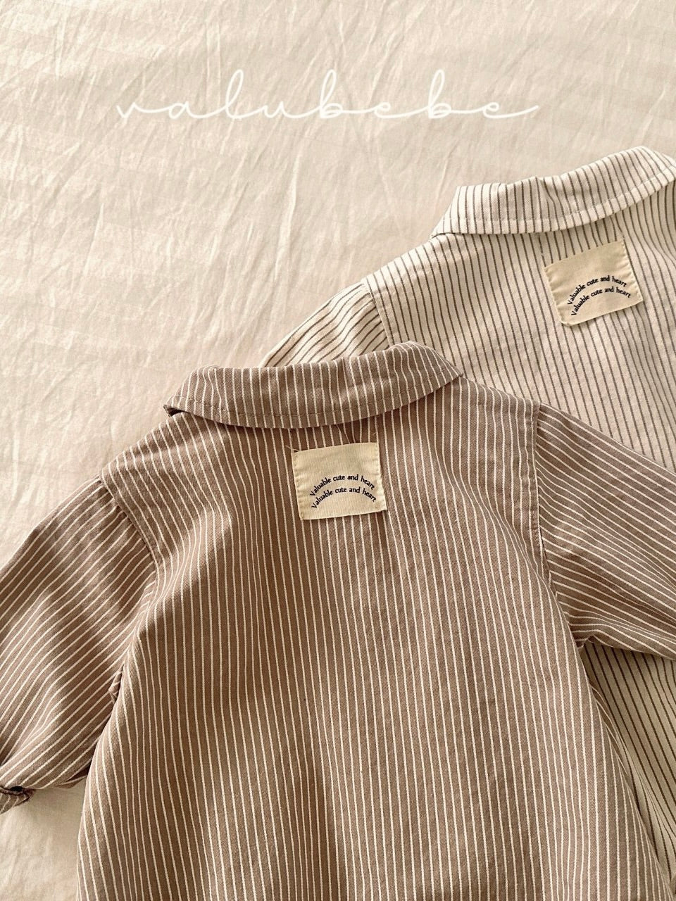 Striped shirt rompers