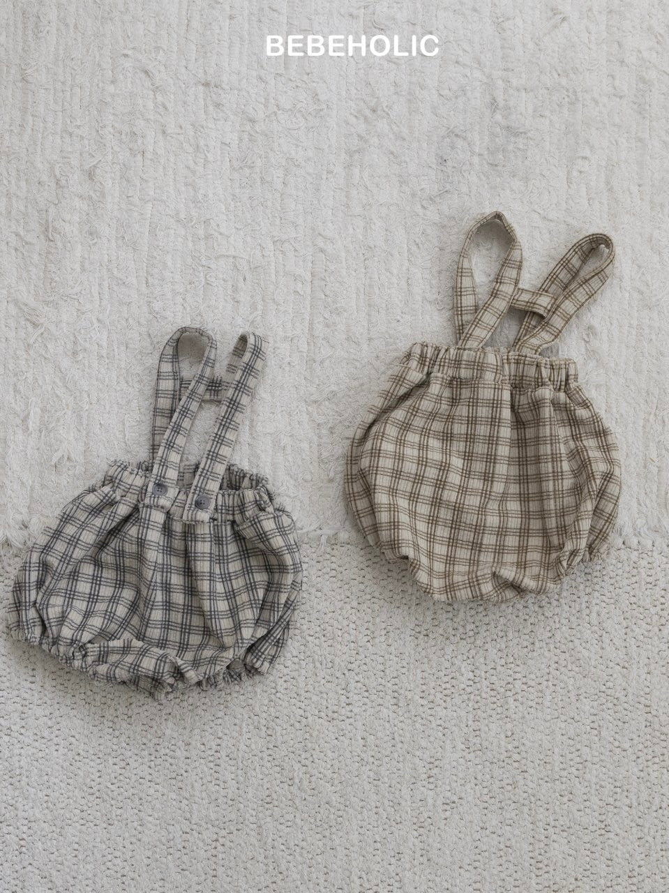 Soft check suspender bloomer