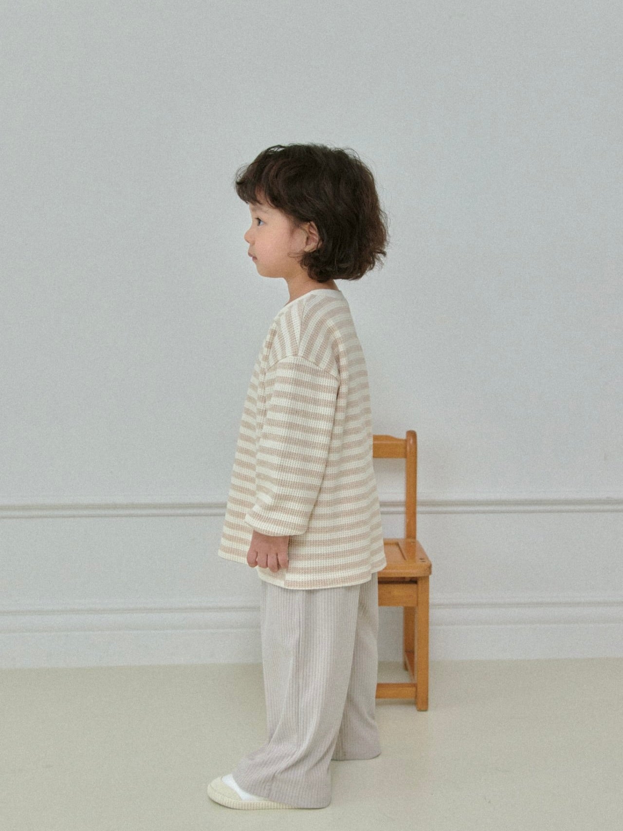 Spring ribbed wide pants