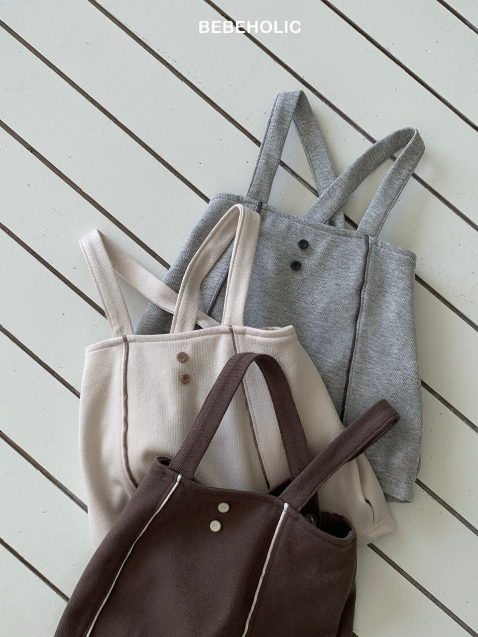 Two button suspender pants