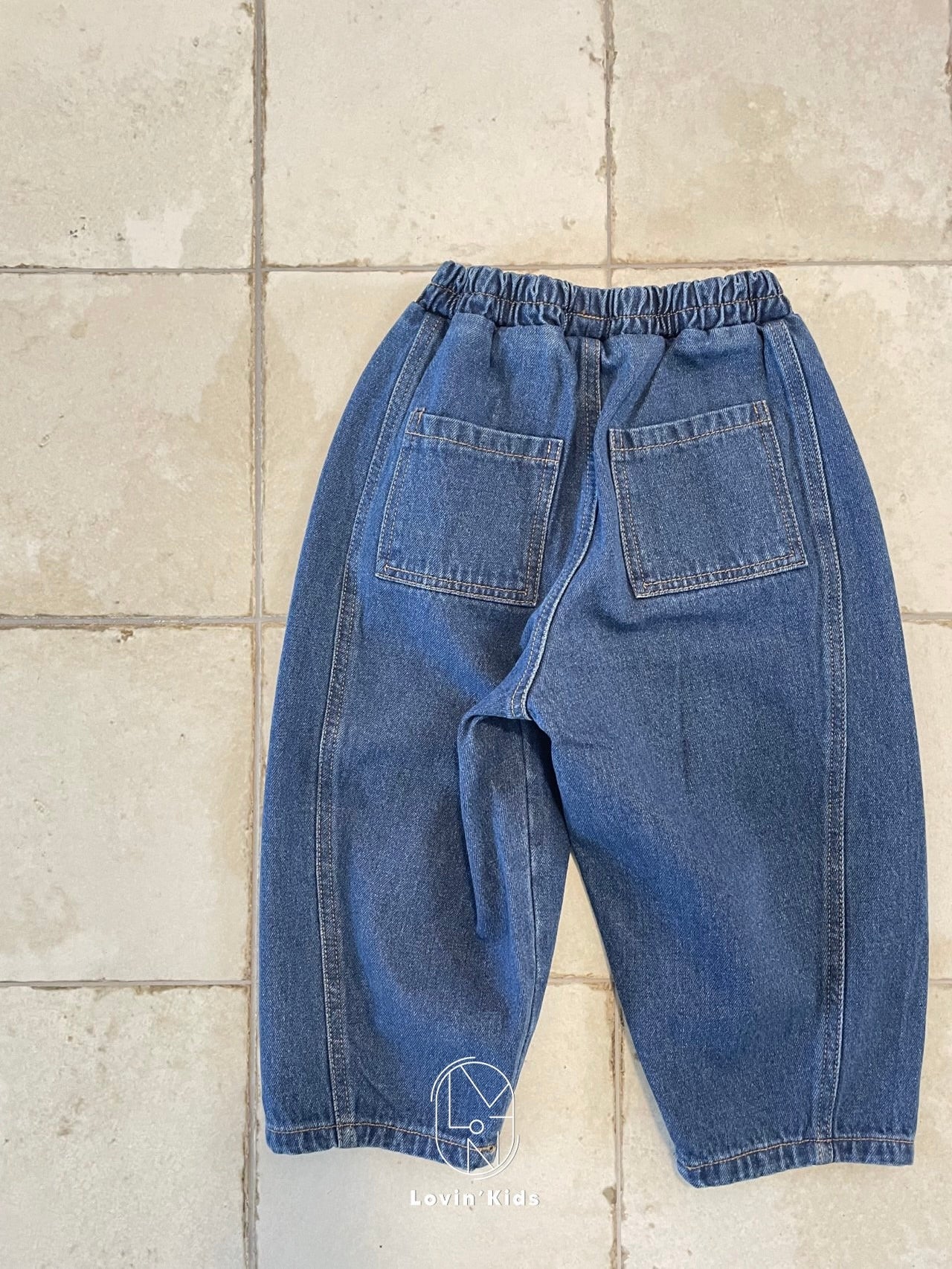 Boy's fit fleece denim pants