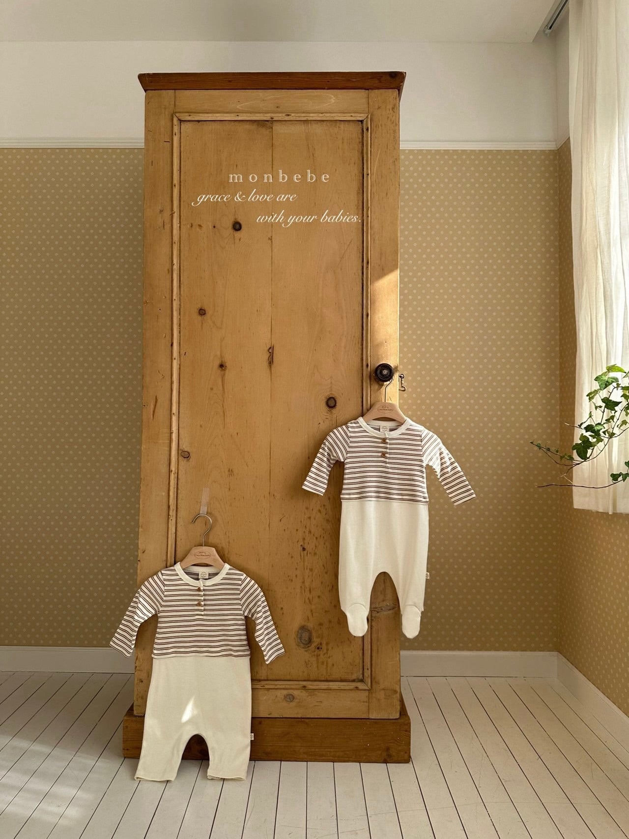 Striped contrast rompers