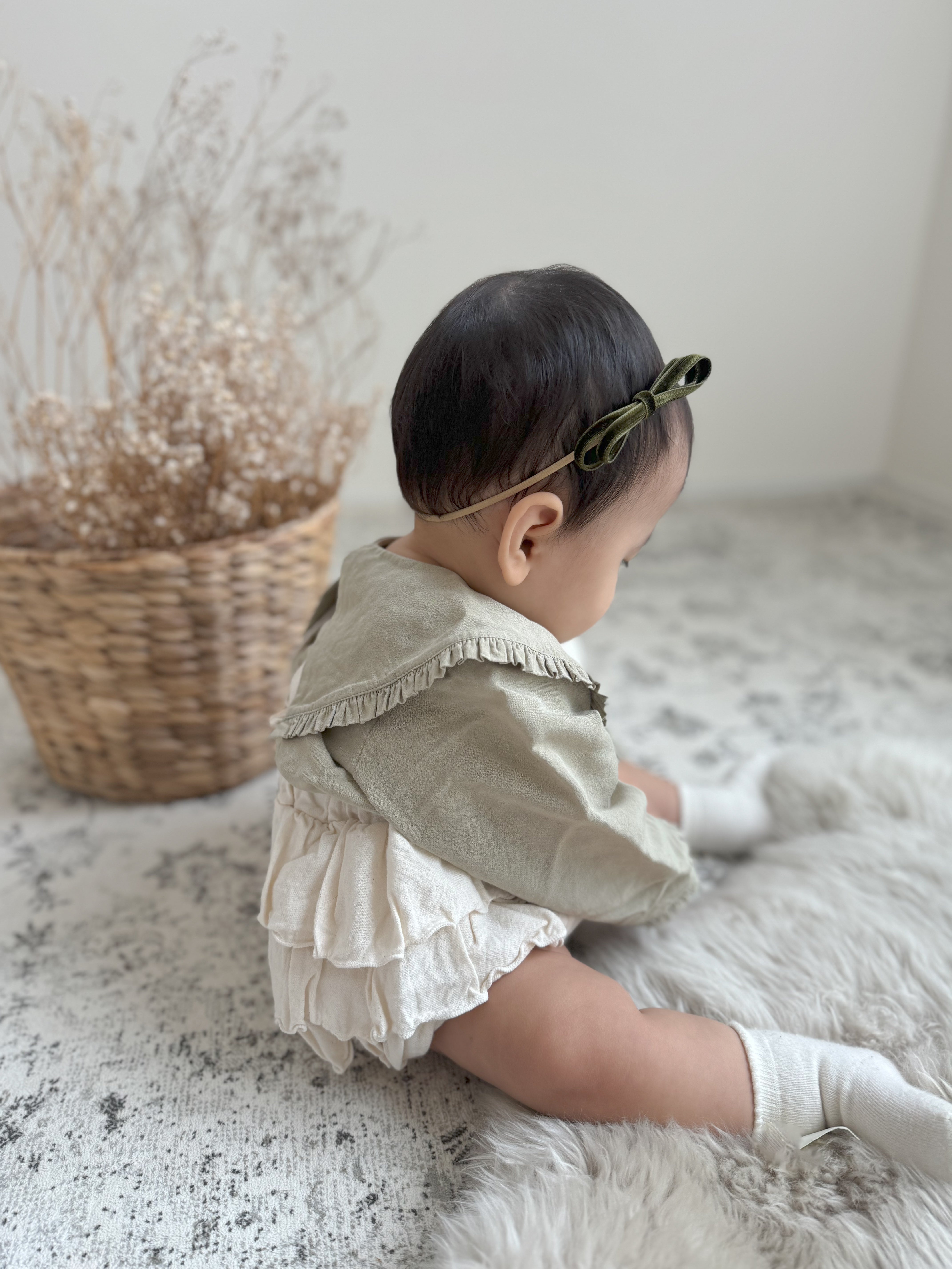 baby velvet ribbon hairband