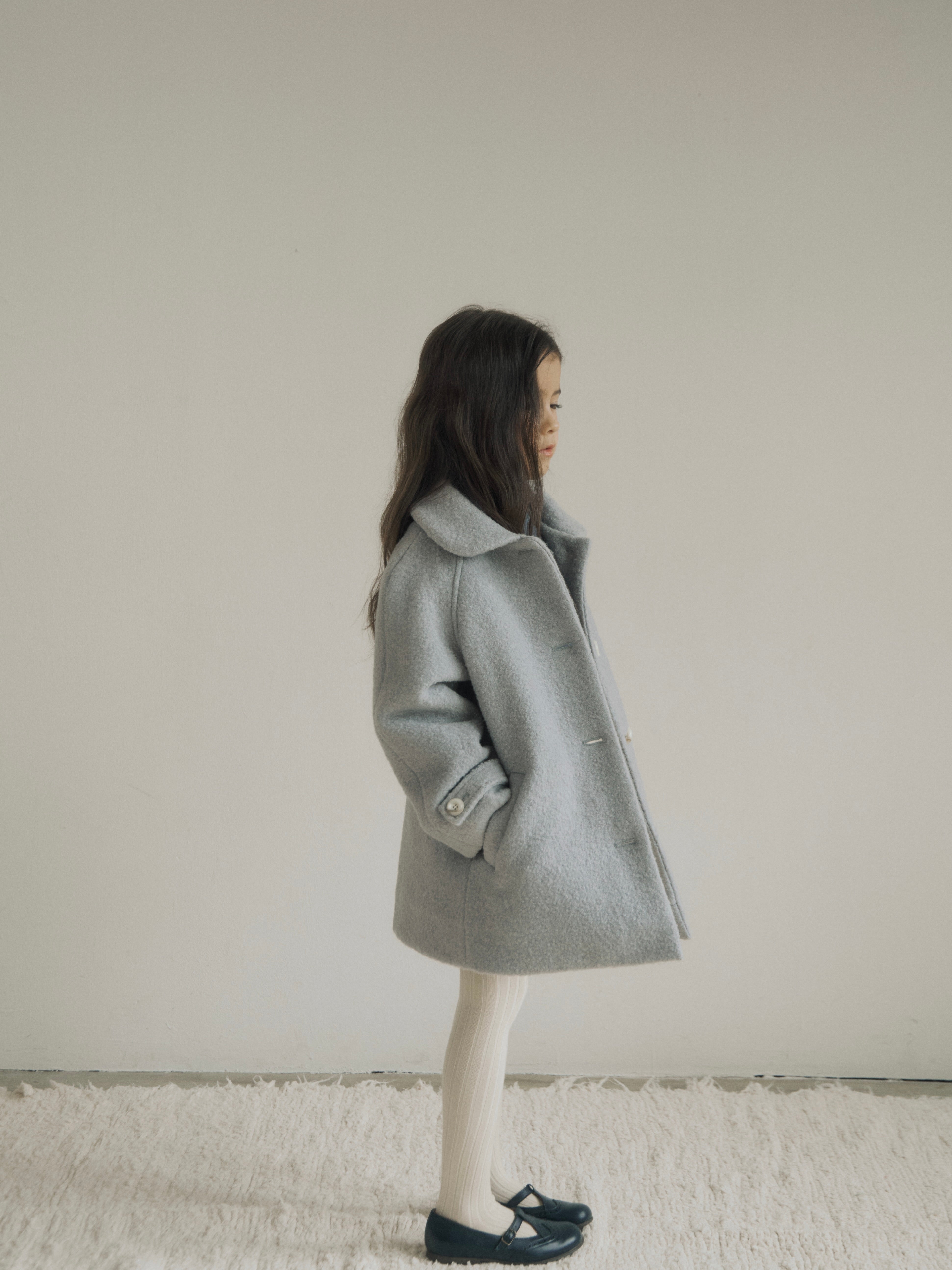Noa wool coat (haze blue)