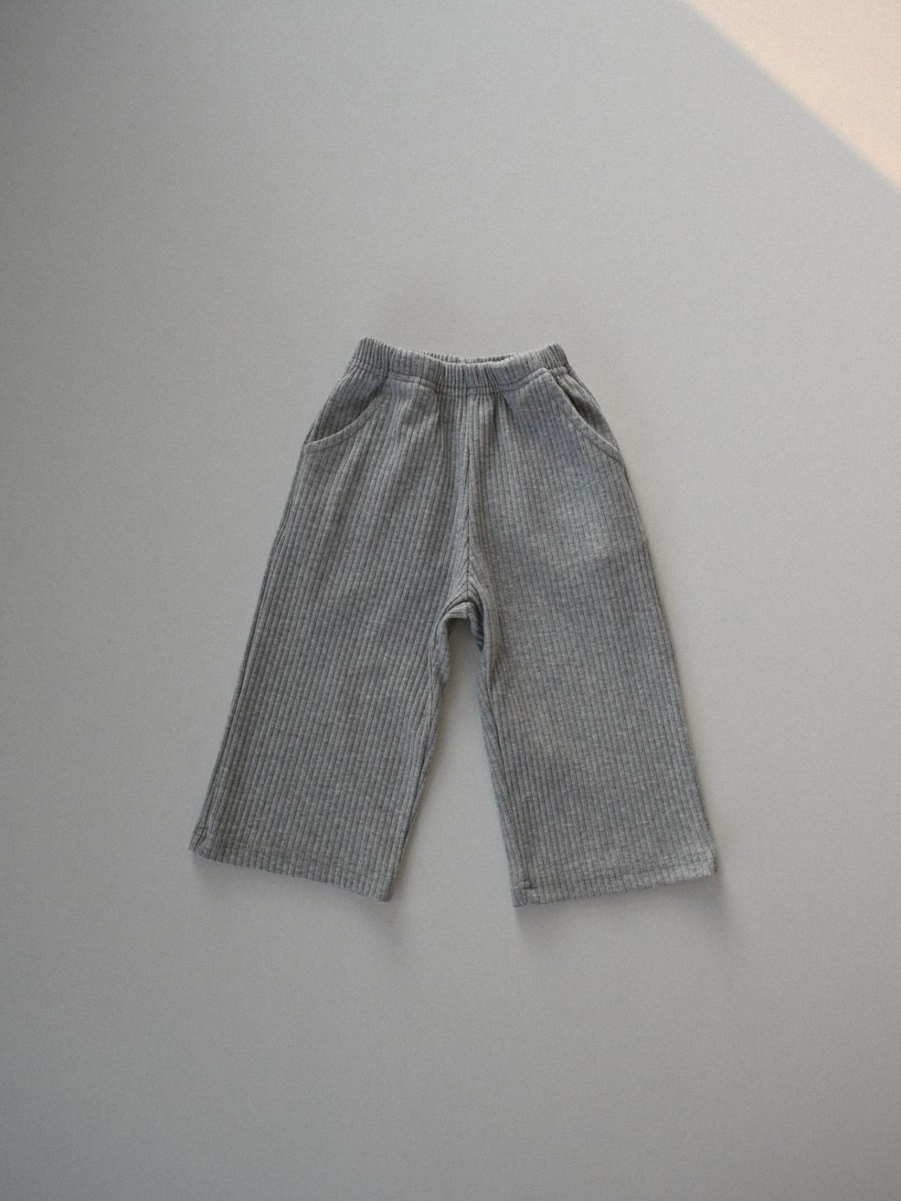 Spring ribbed wide pants