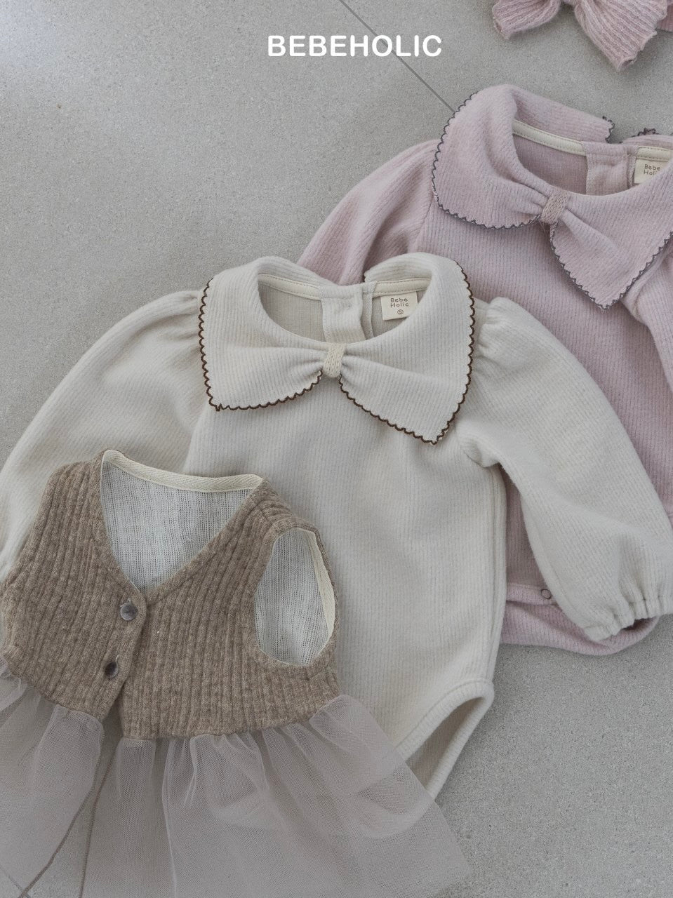 Pauline picot lace rompers