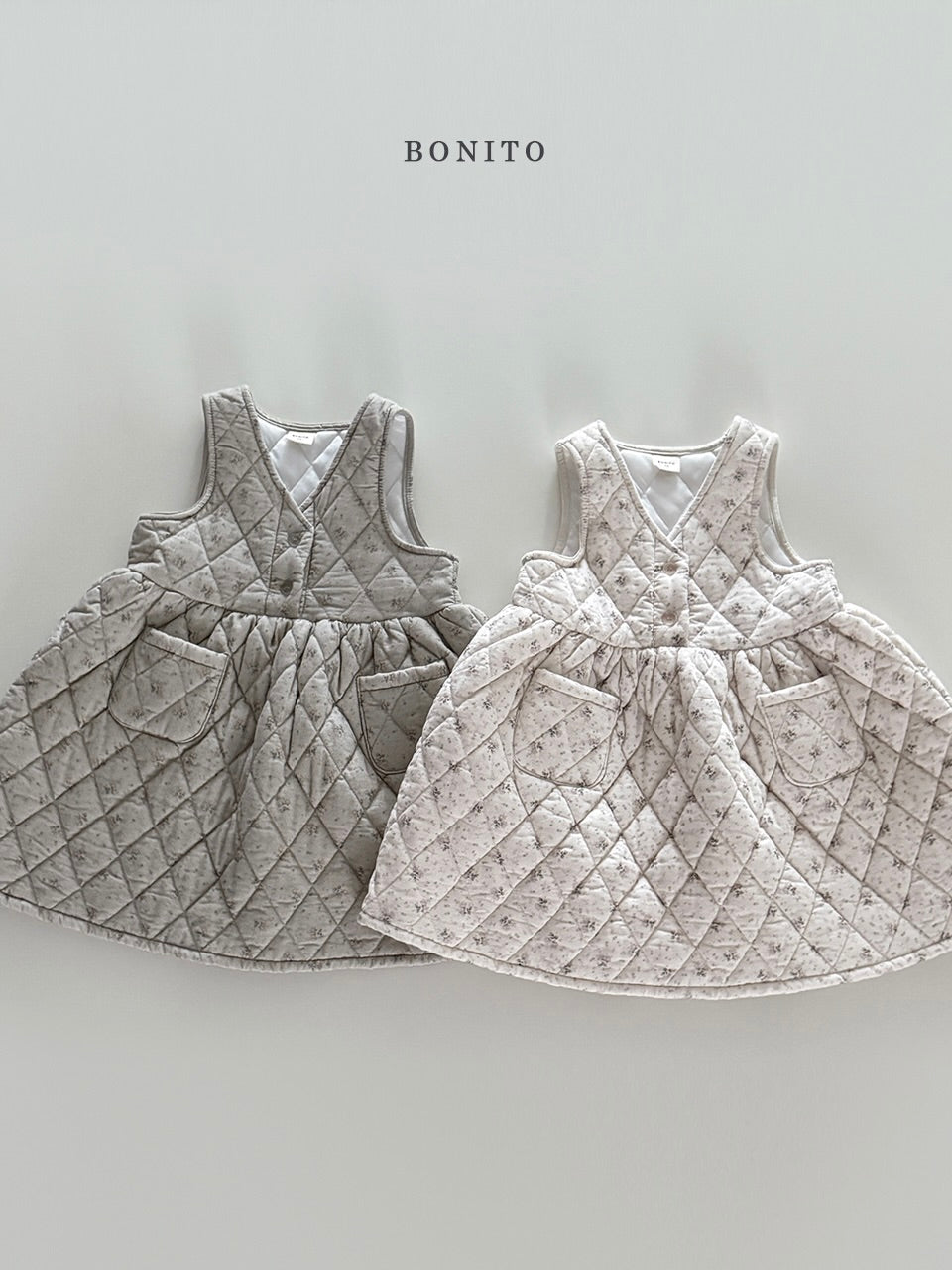 Small flower quilted one piece