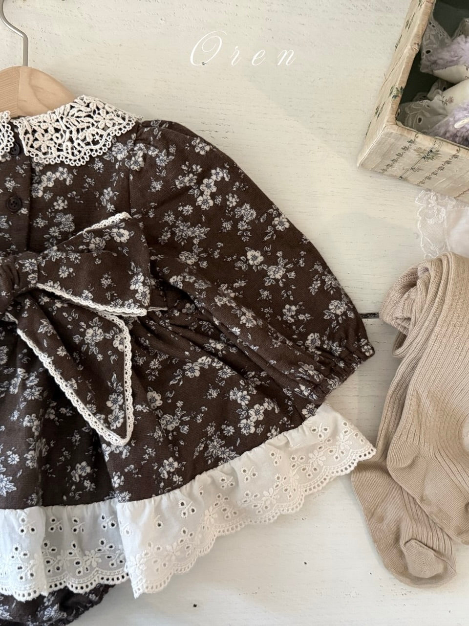 Serena flower padded rompers (baby)