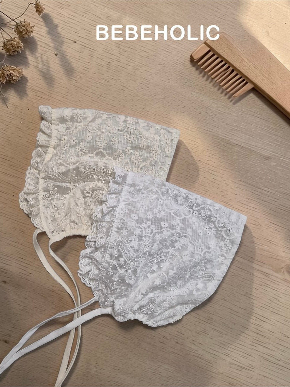Lace frill bonnet