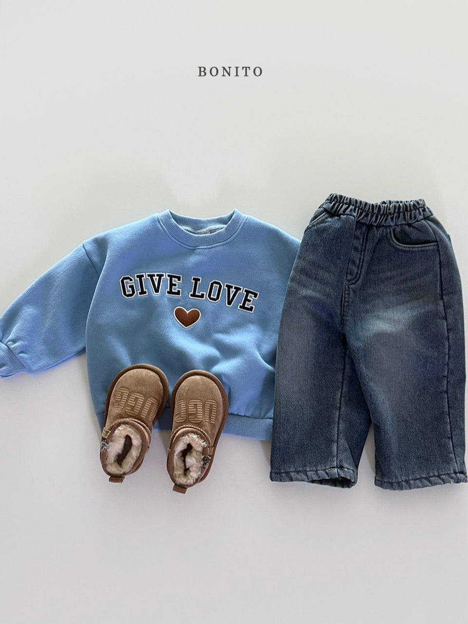 Fleece-lined denim pants