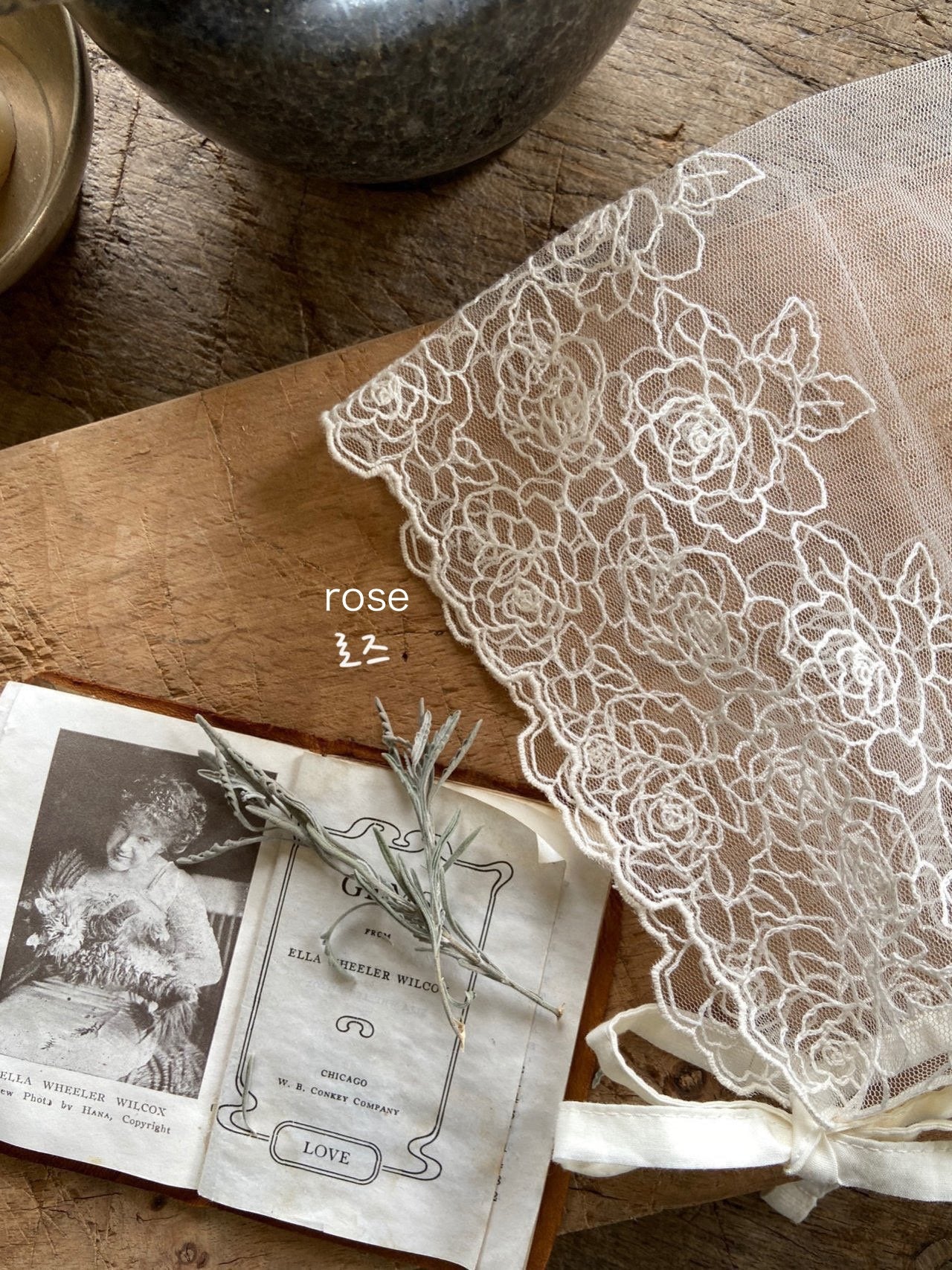 Whisper lace bonnet