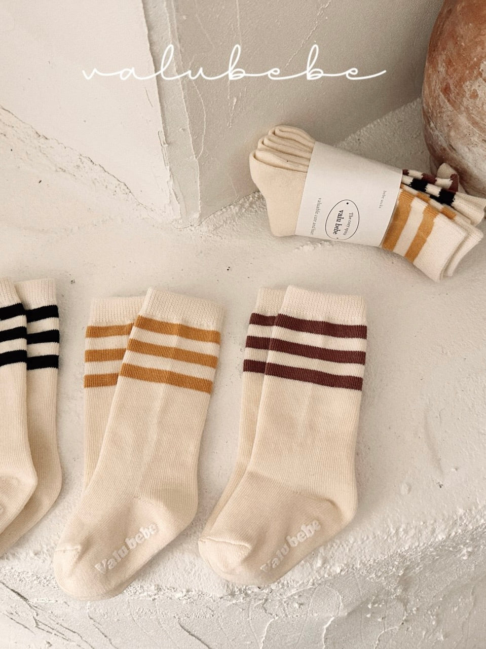 Basic line socks set (baby)
