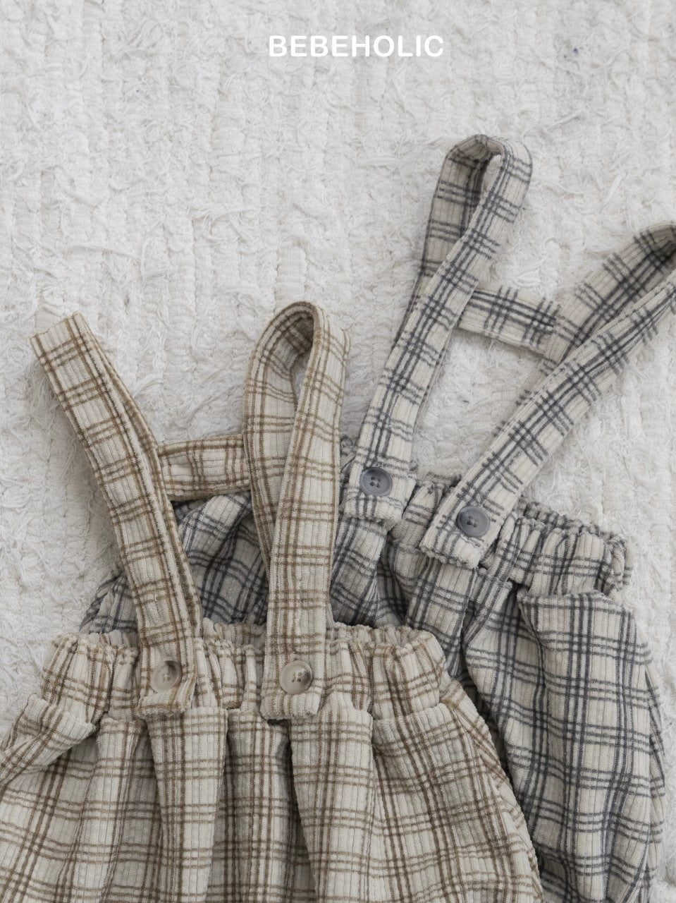 Soft check suspender bloomer