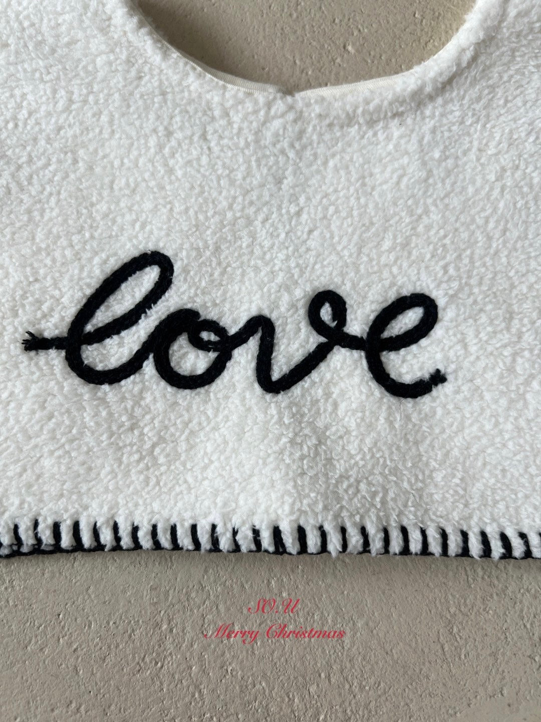 Christmas embroidered cape