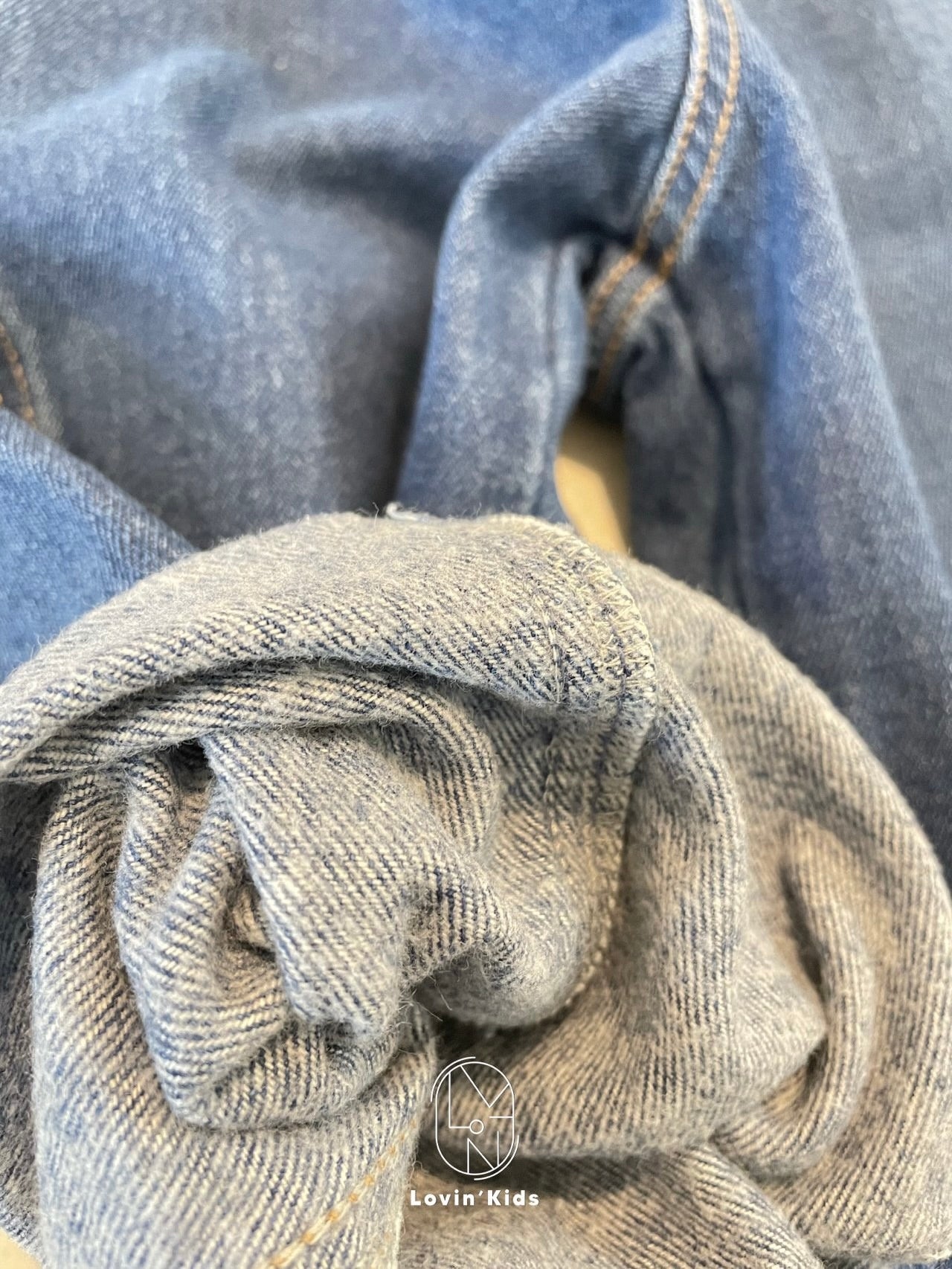 Boy's fit fleece denim pants