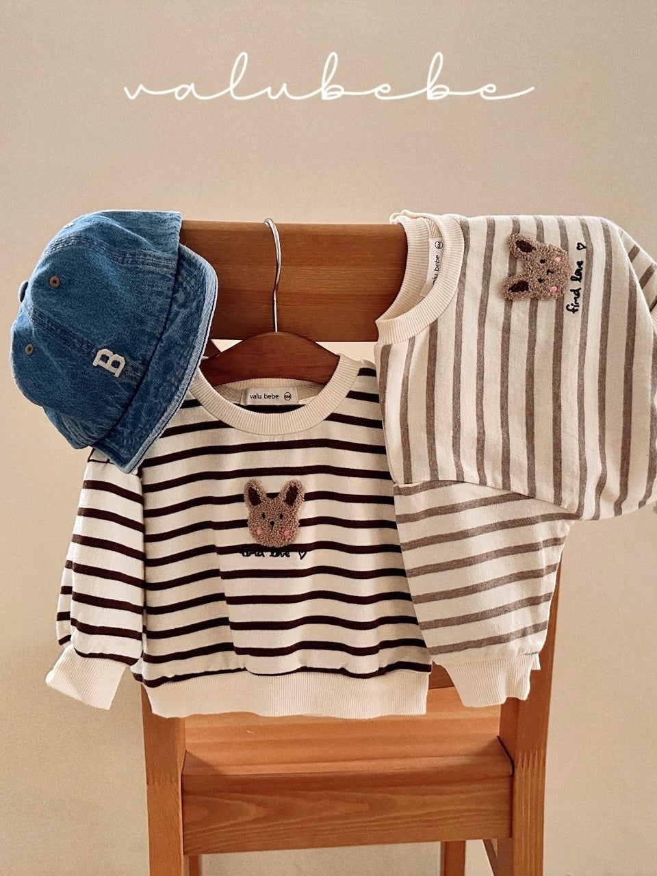 Bunny stripe sweatshirt