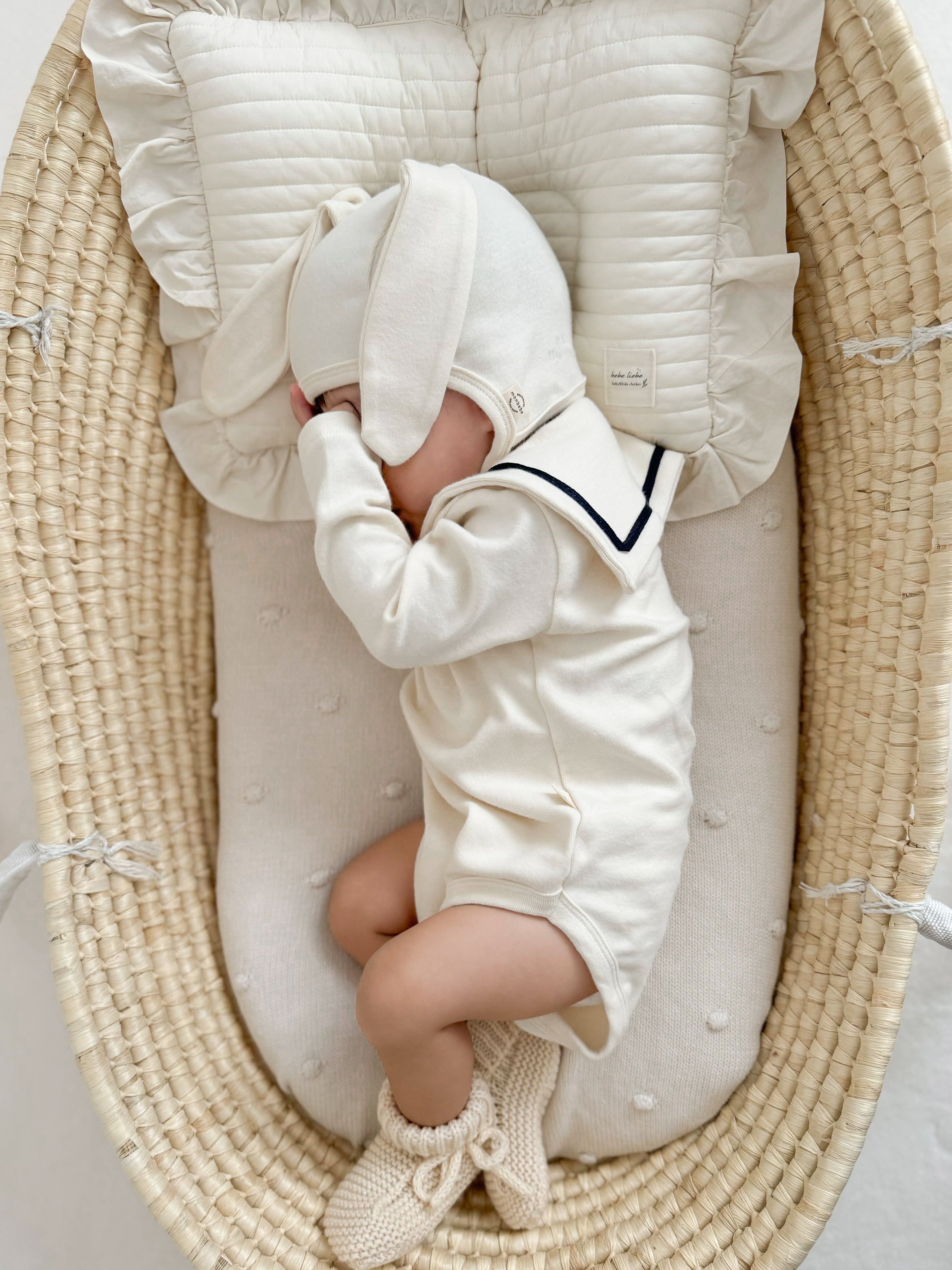 Bunny sailor suit with bonnet