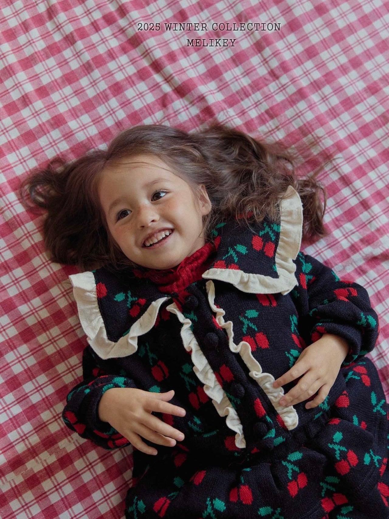 Cherry frill cardigan