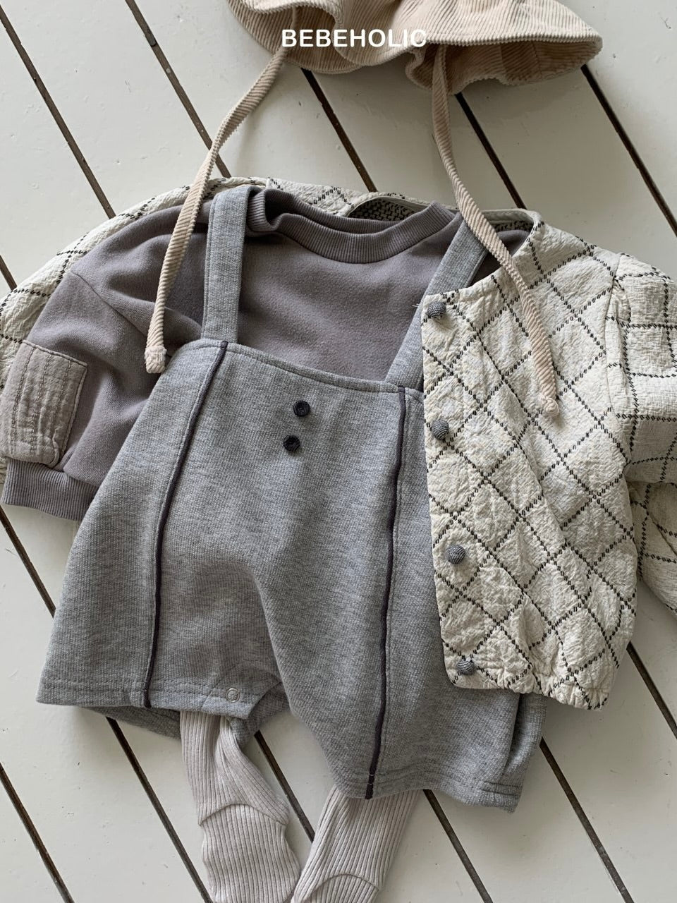 Two button suspender pants