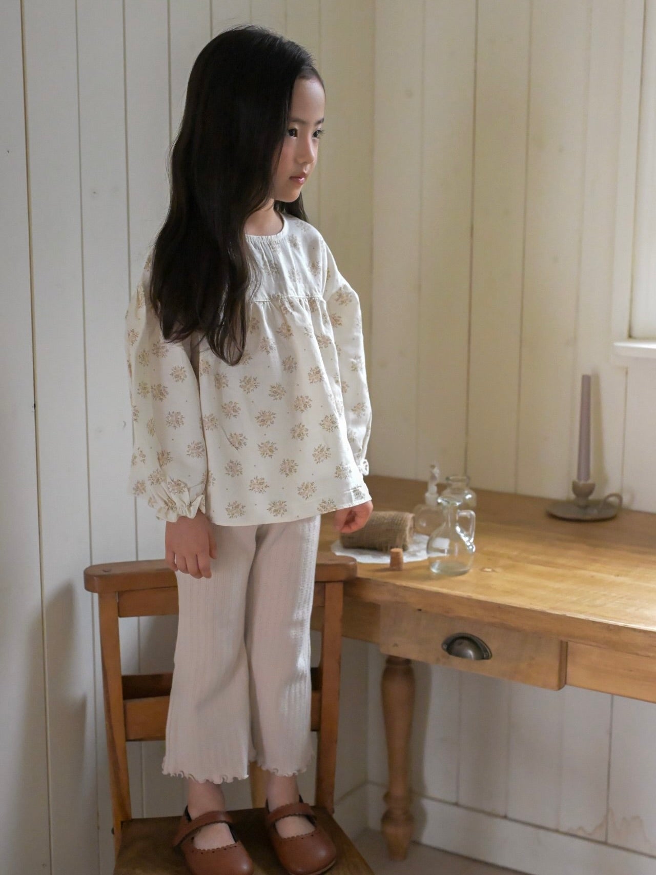 Flower cotton blouse