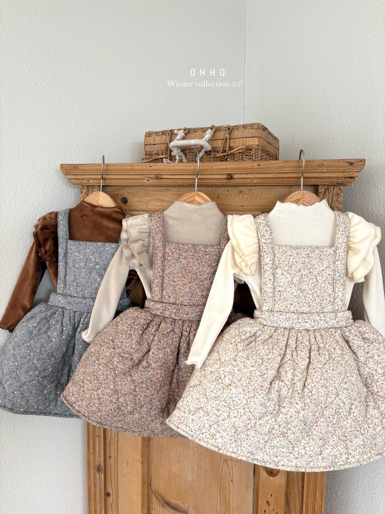 Floral quilted overall skirt