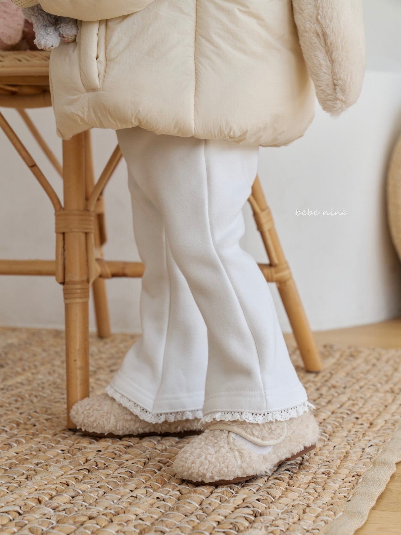 Frill Fleece Flare Pants