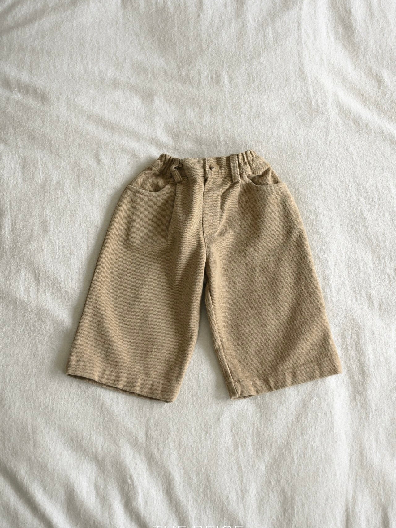 Twill wide pants