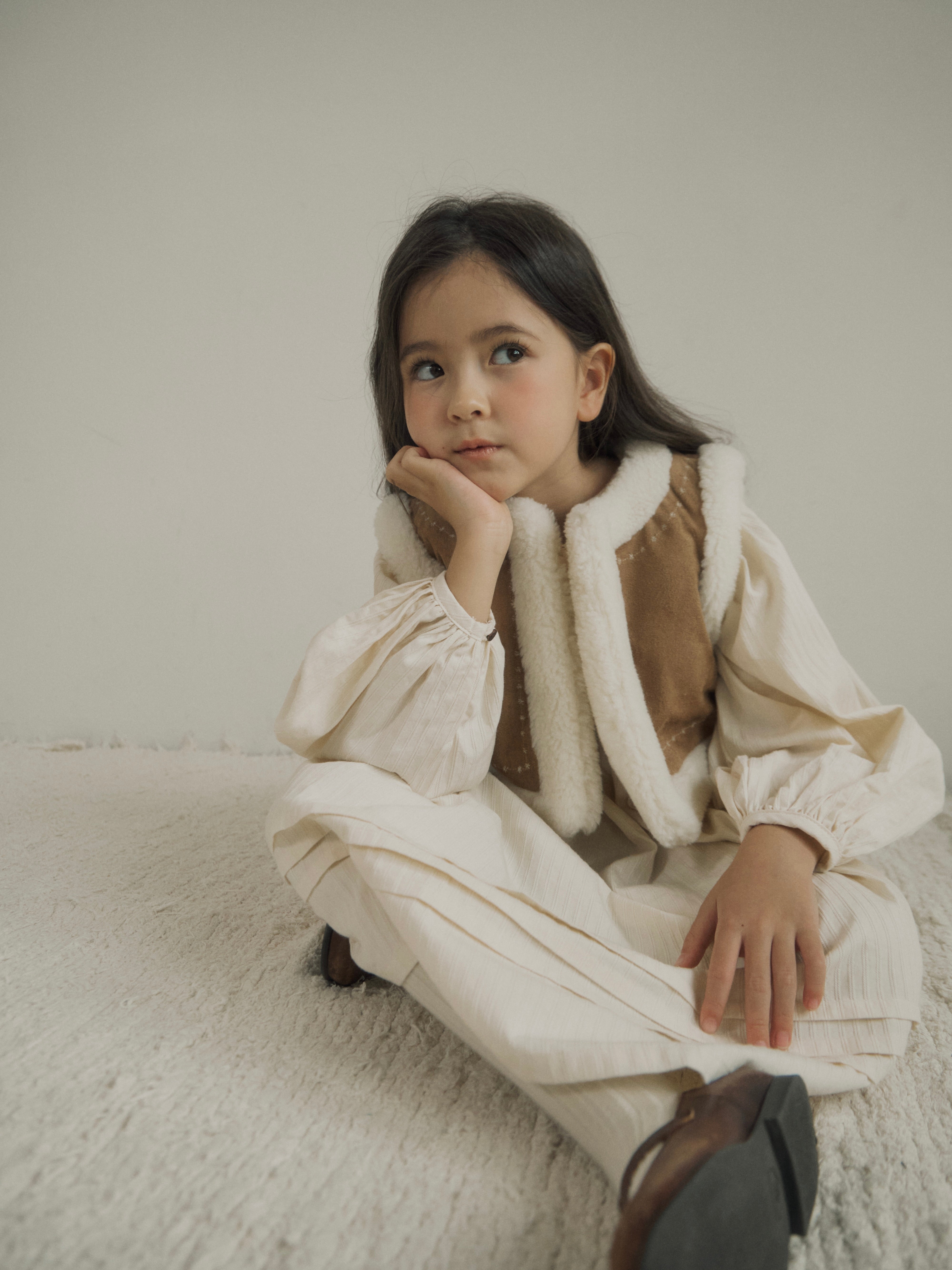 Suede reversible fur vest