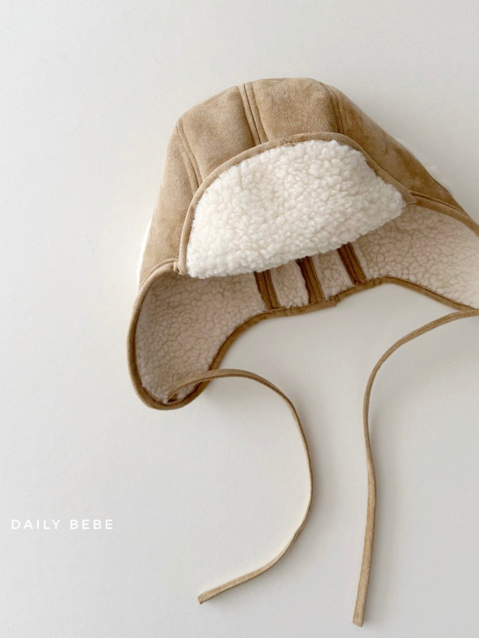 Shearling winter hat