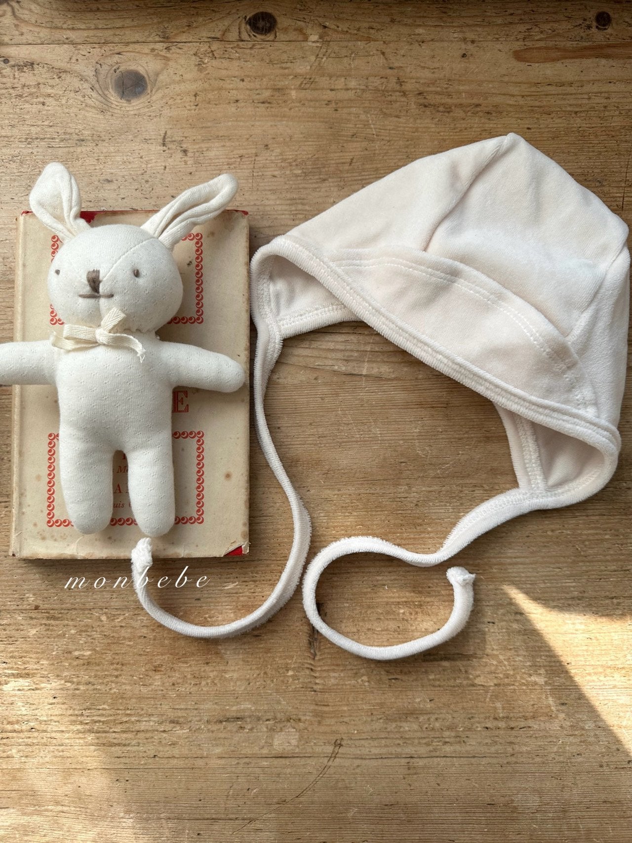 Cotton velour bonnet