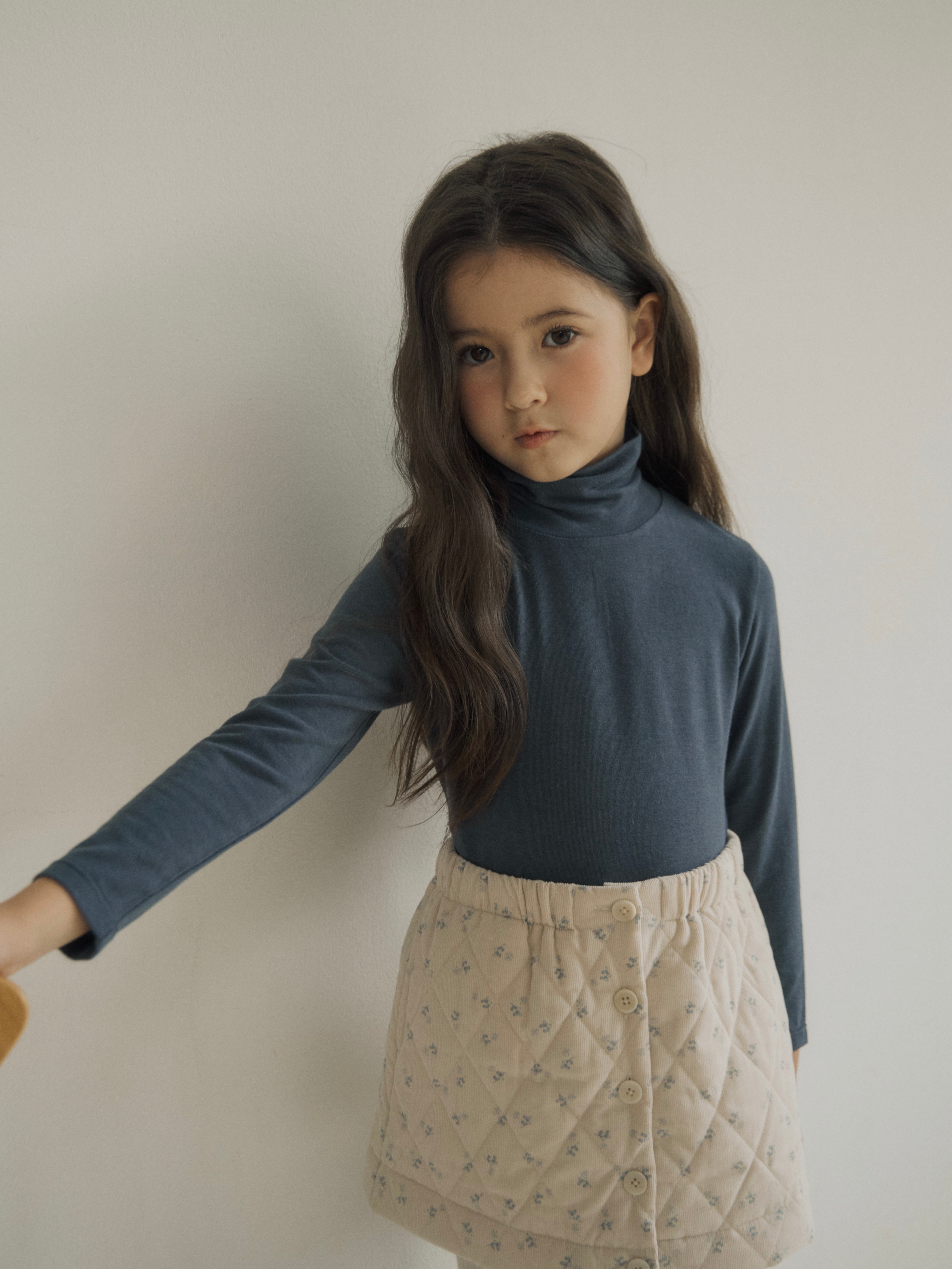 Basic soft turtleneck (slate blue)