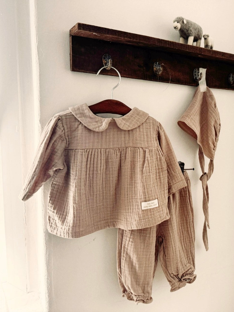 Natural bonnet hat (baby)