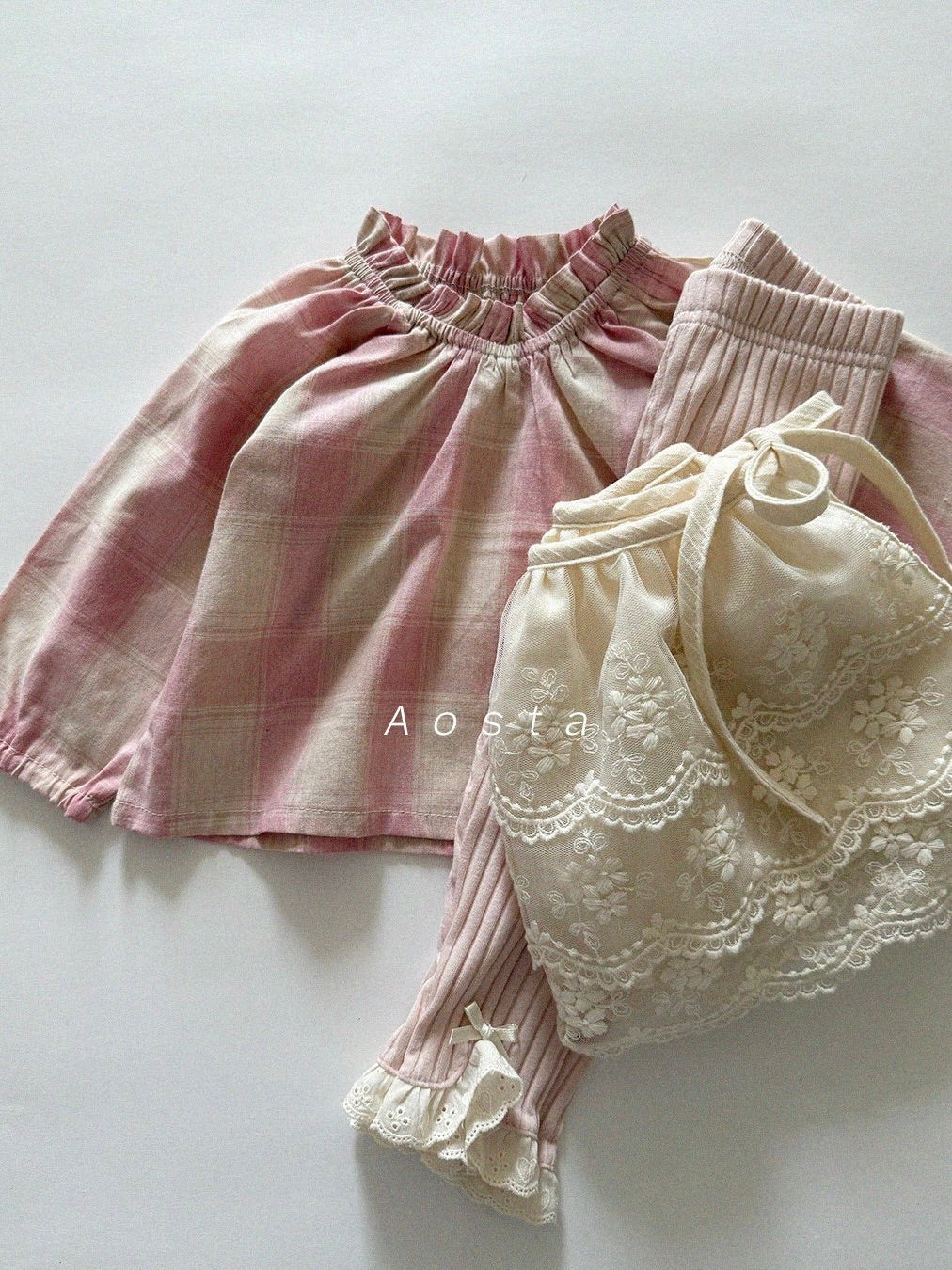 Lace ribbon skirt
