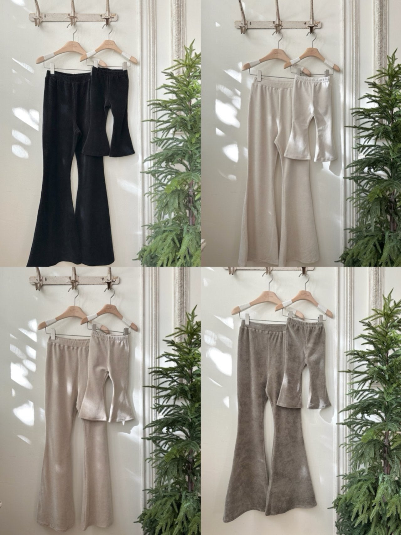 Corduroy bootcut pants (mom size)