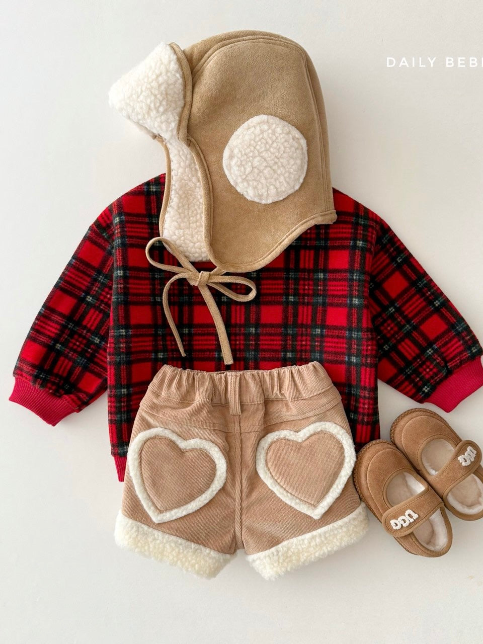 Shearling winter hat