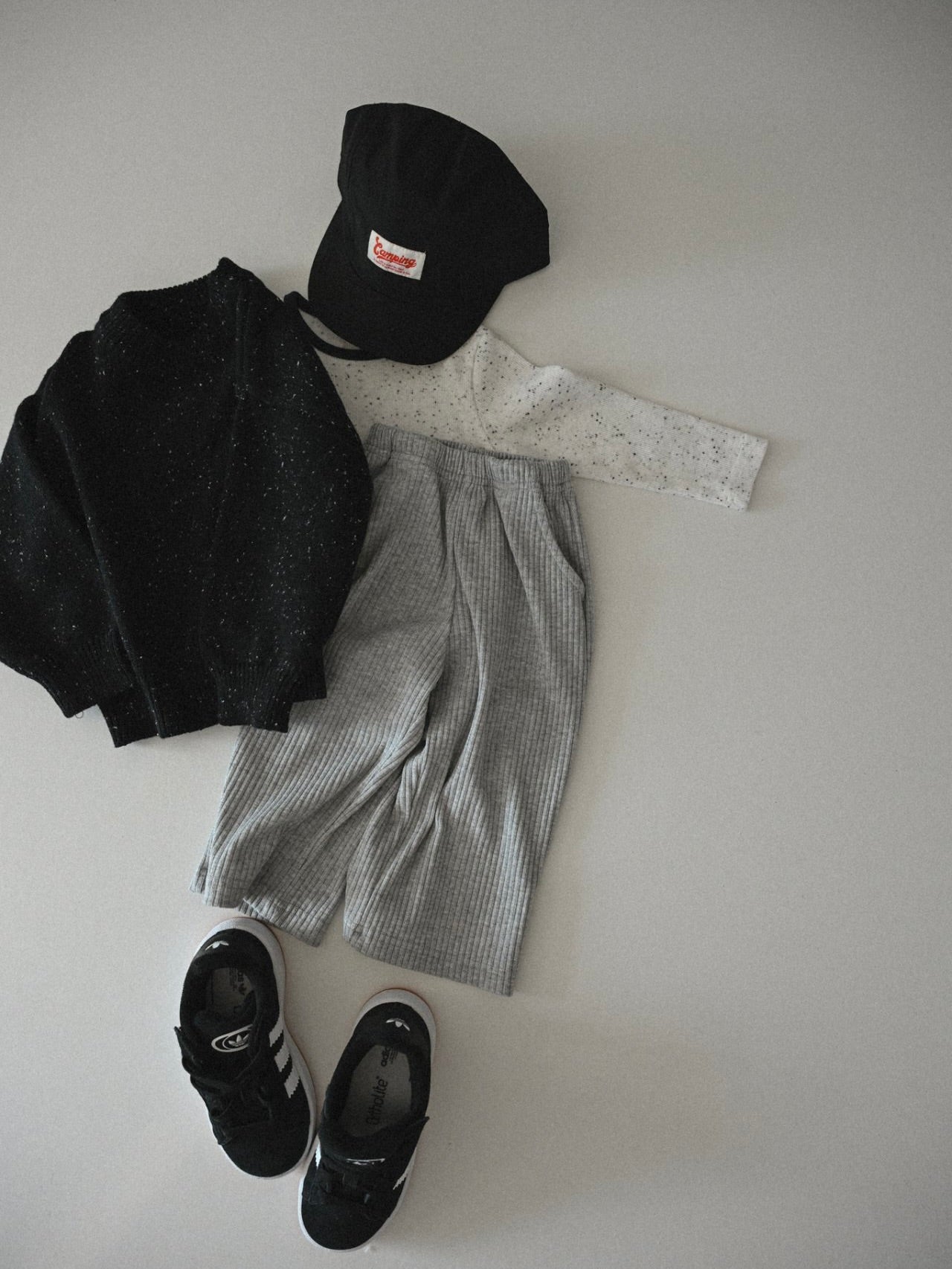 Spring ribbed wide pants