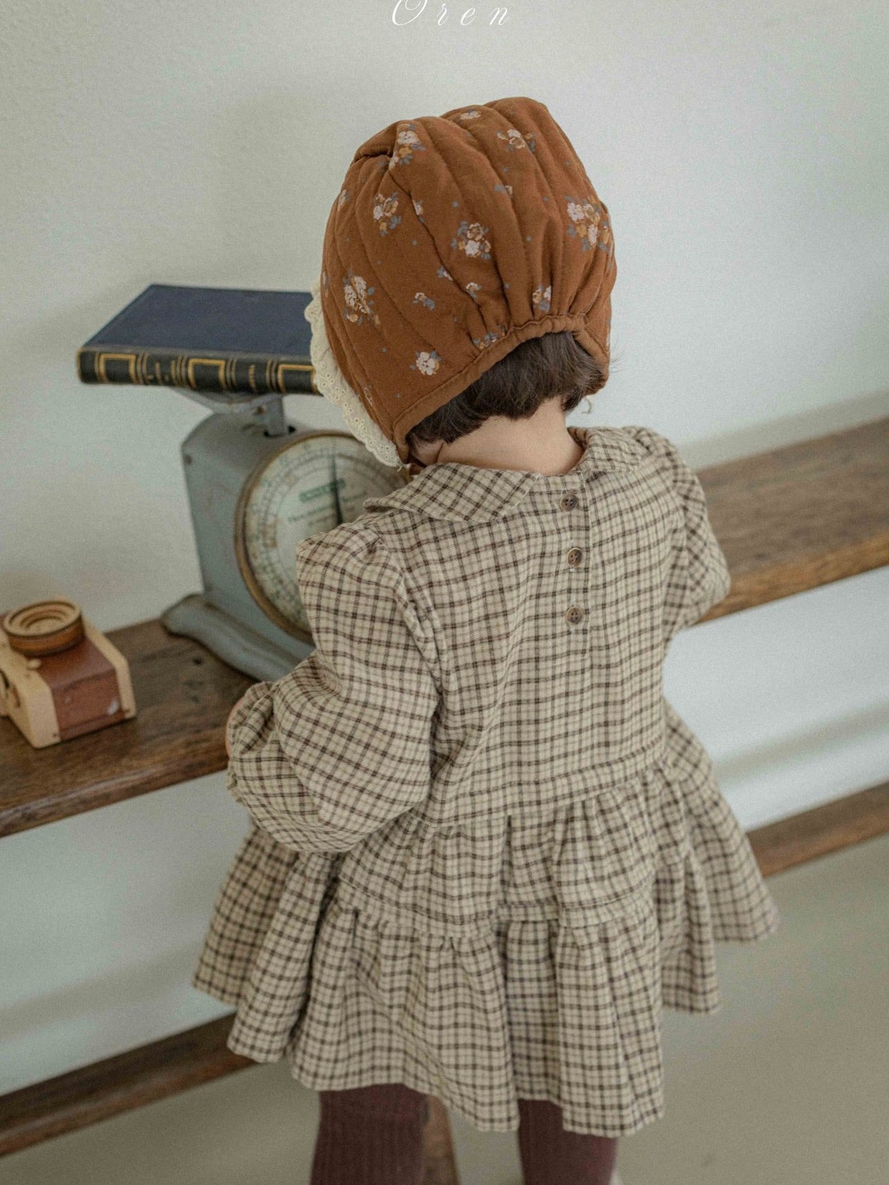 Brioche check rompers (unisex)