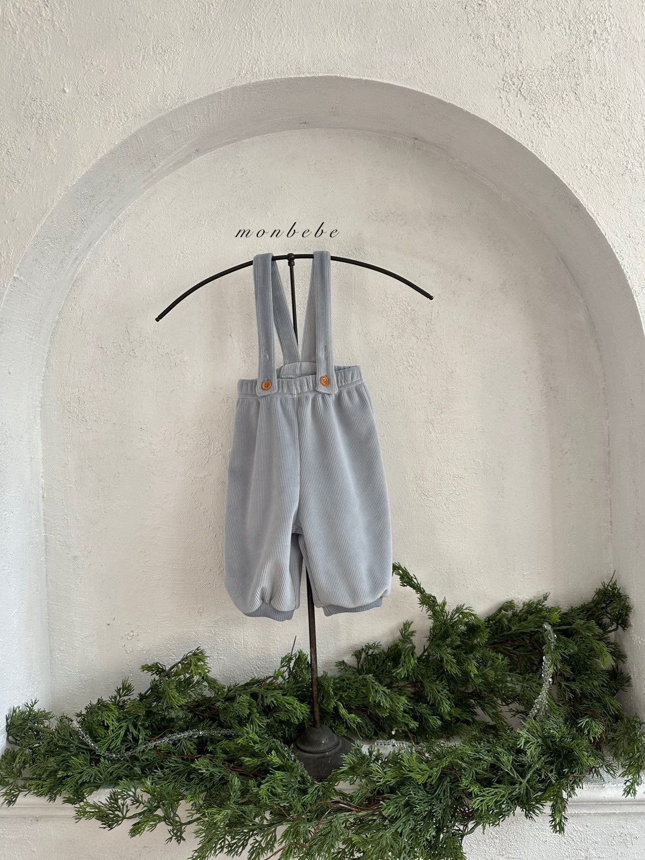 Velour suspender pants