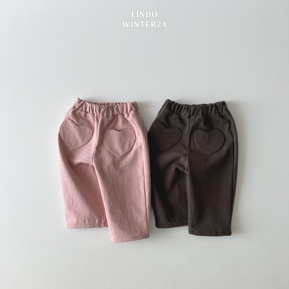 Cotton heart pocket pants