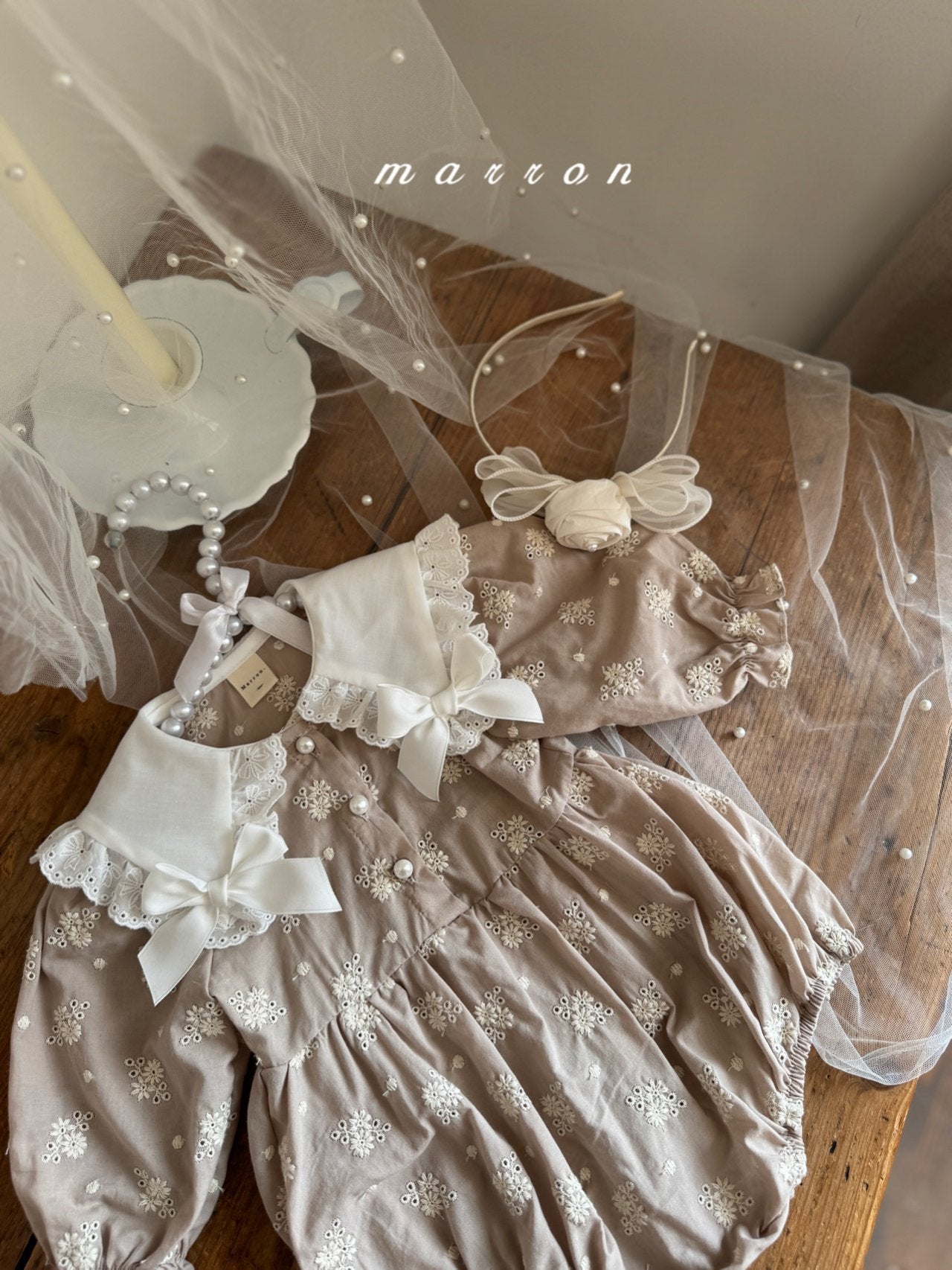 Petit ribbon rompers