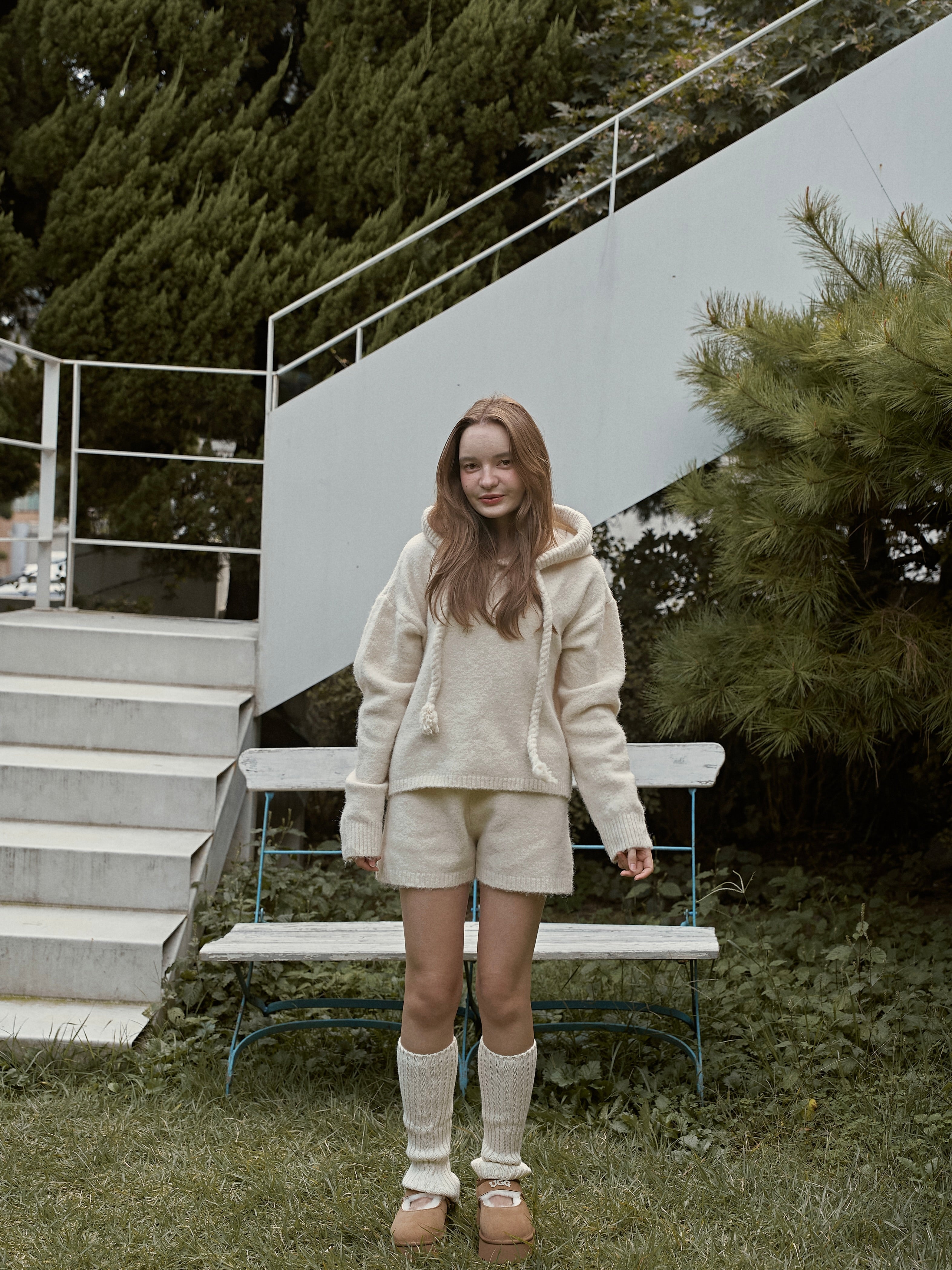 Knit hoodie set (kids and adult)