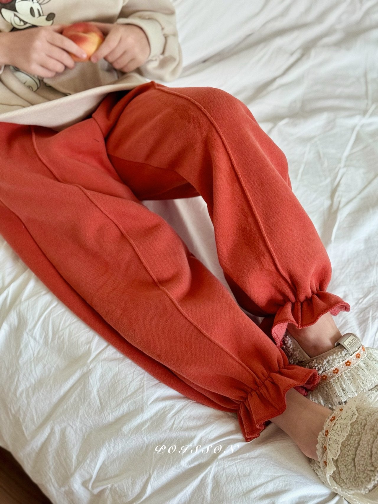 Petit frill jogger pants