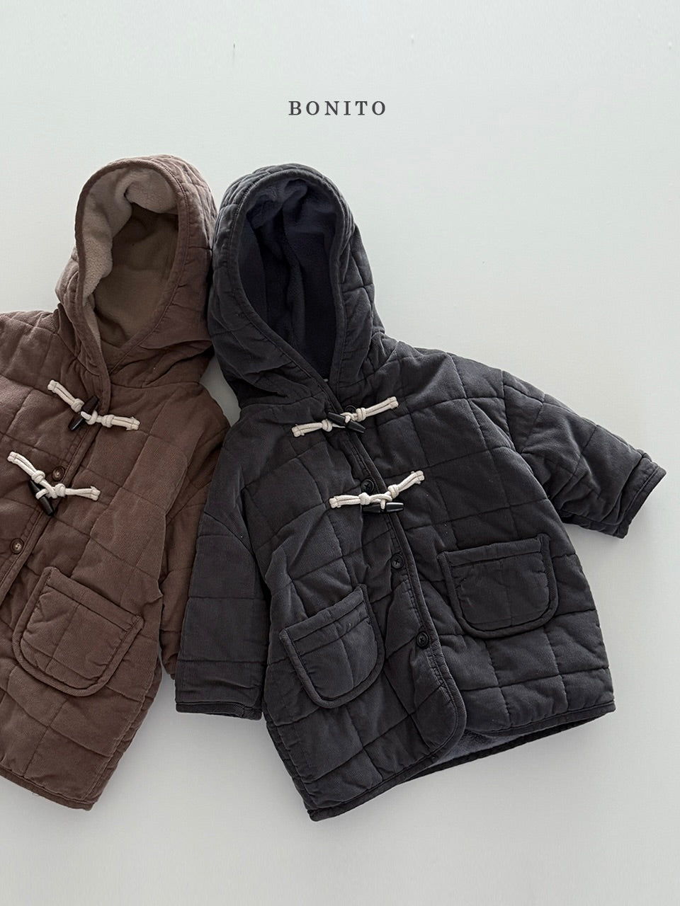 Corduroy quilted coat