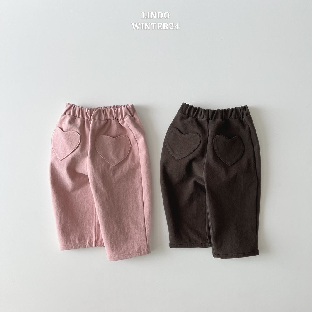 Cotton heart pocket pants