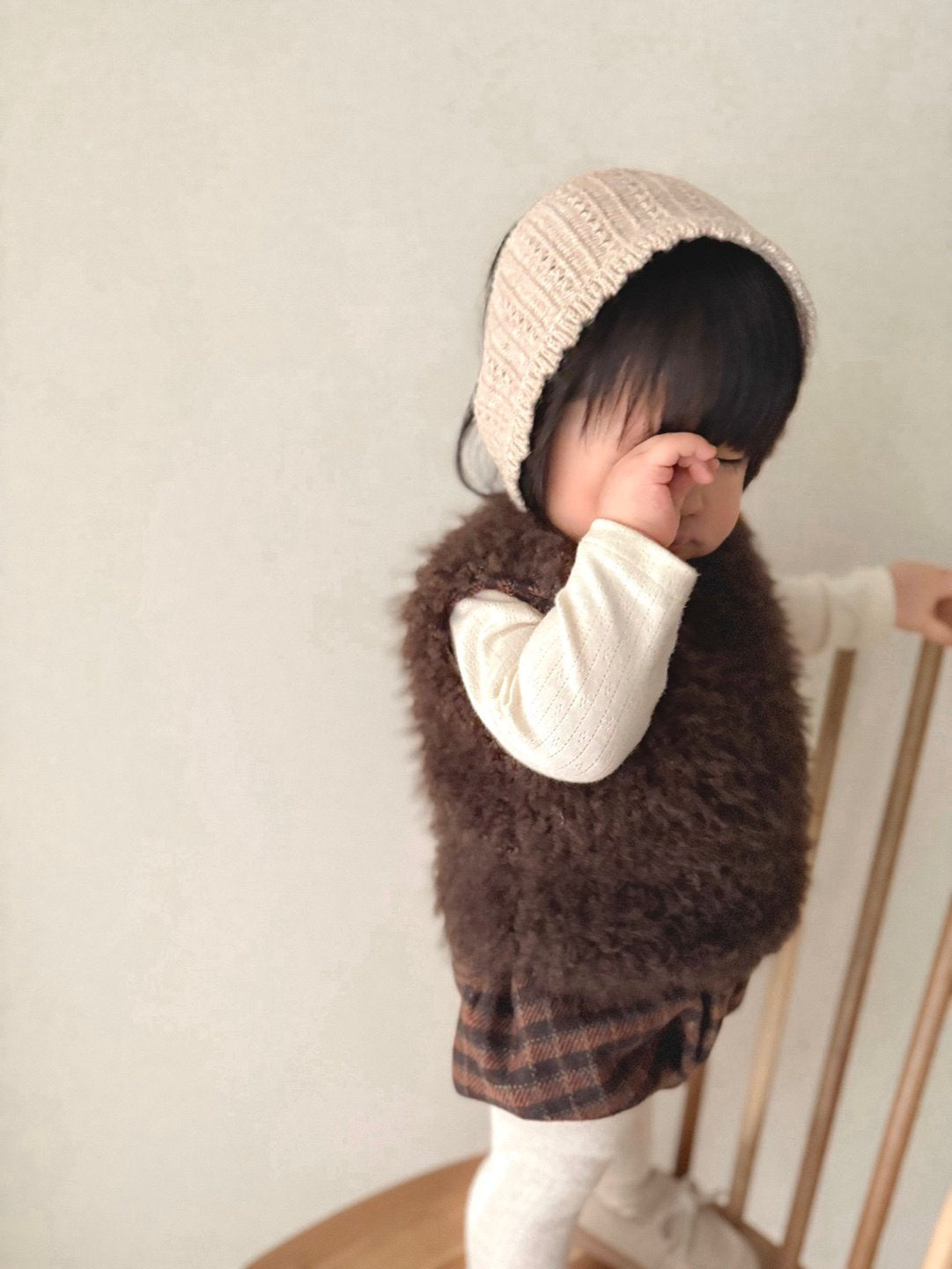 Button teddy vest