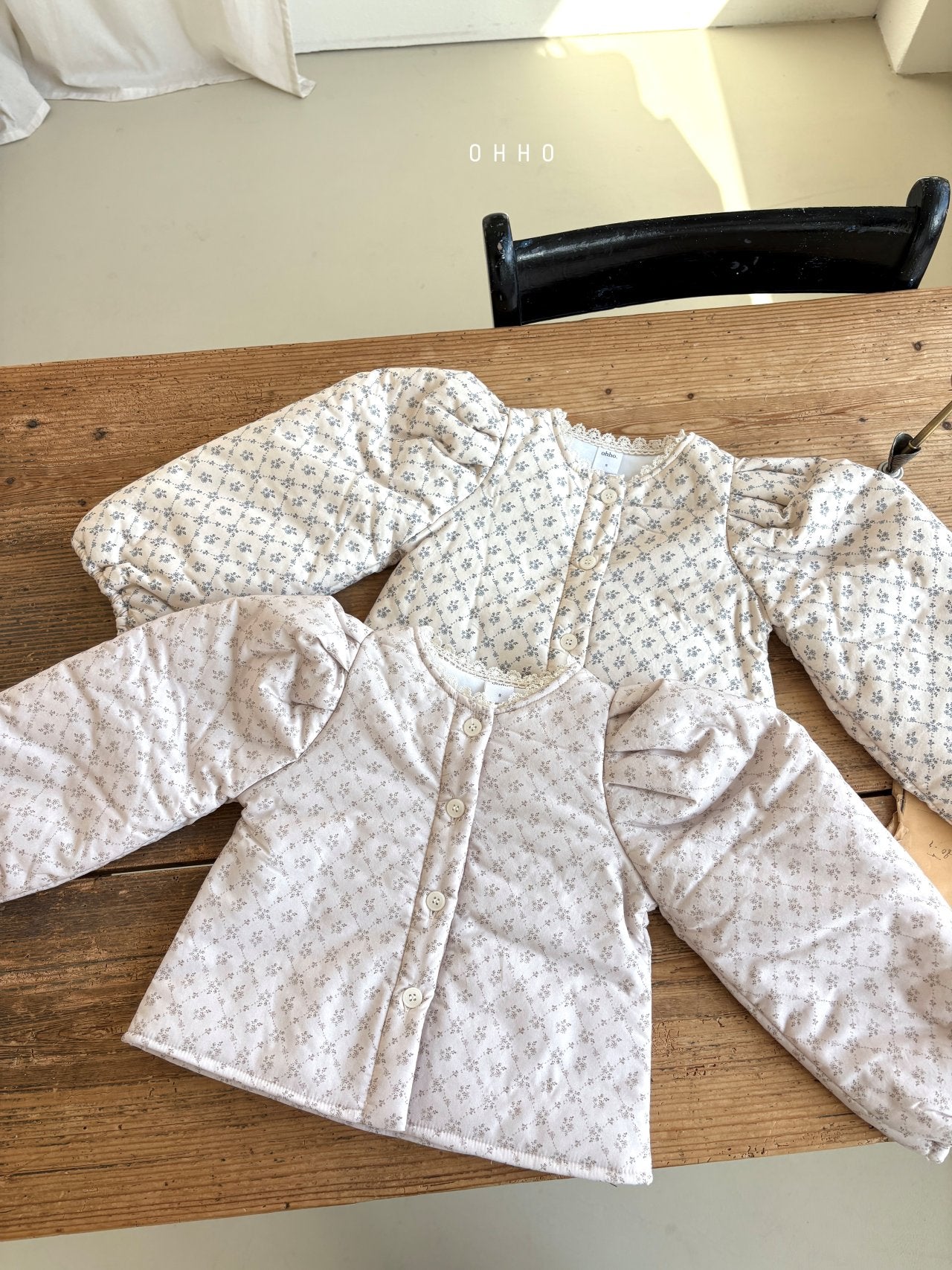 Rose lace padded jacket