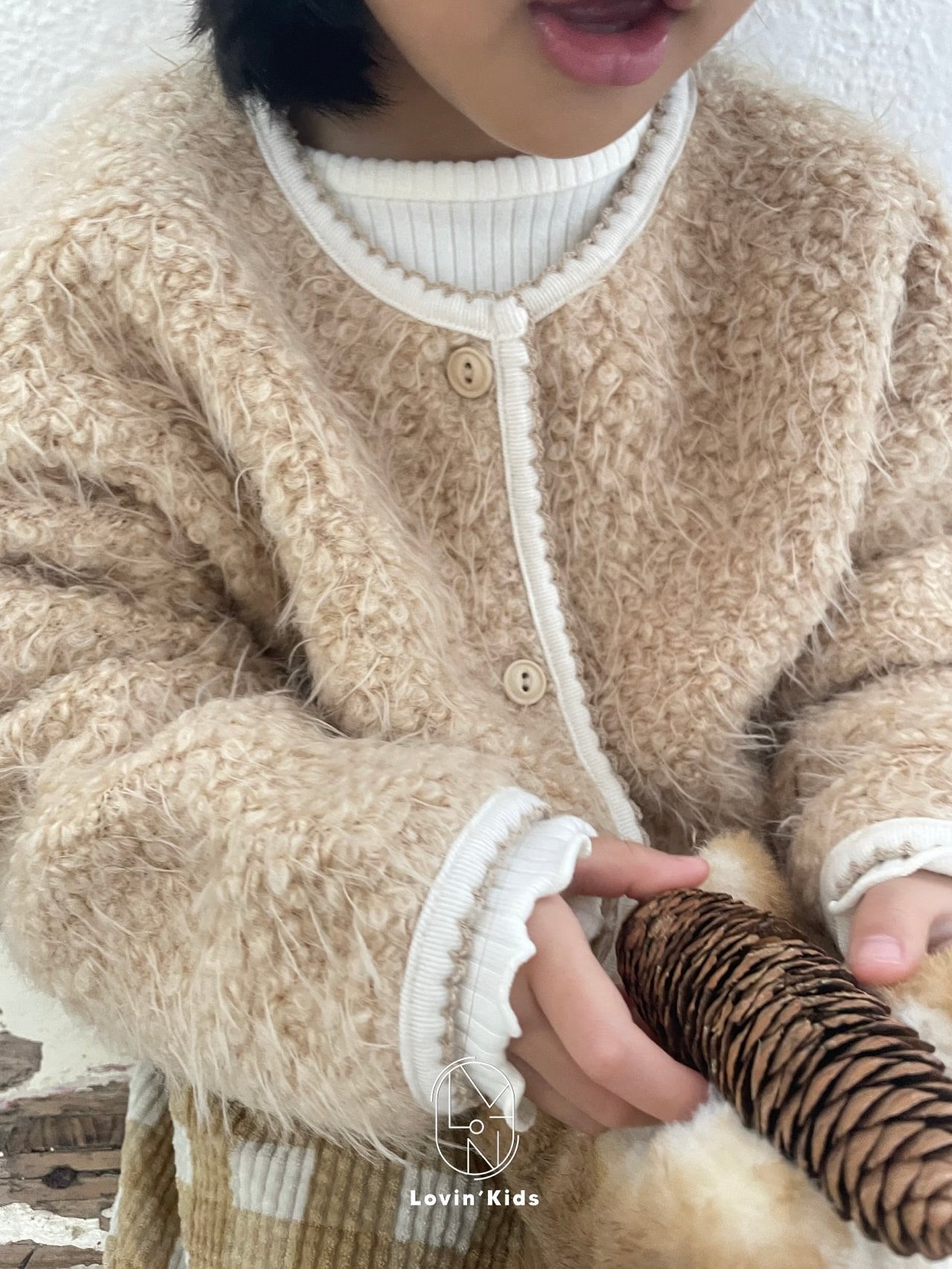 Fur cardigan