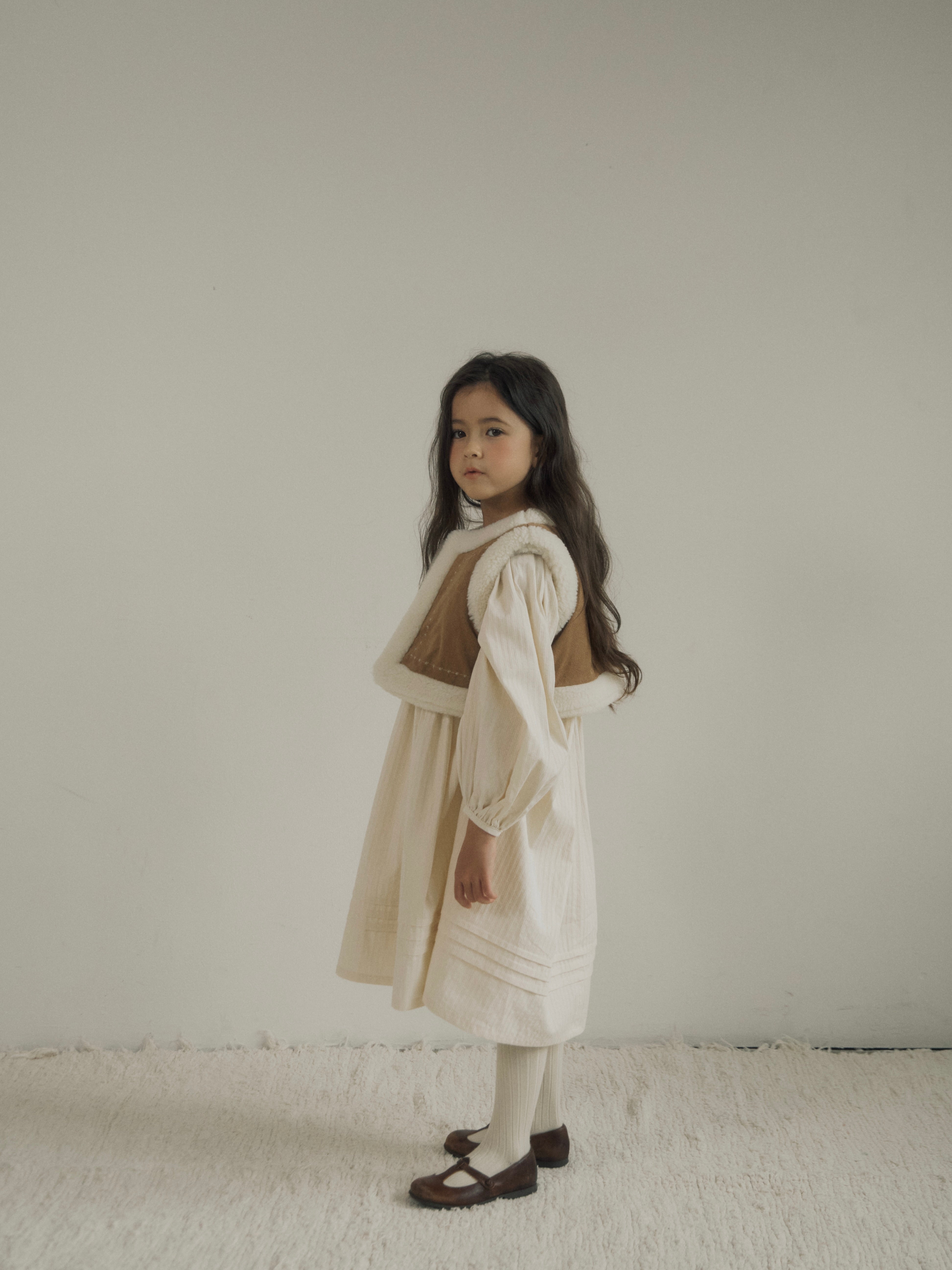 Suede reversible fur vest